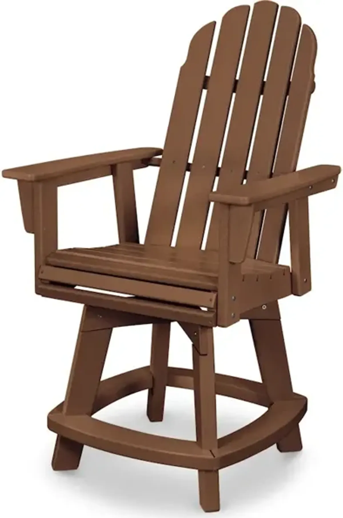 Vineyard Adirondack Swivel Counter Chair In Teak