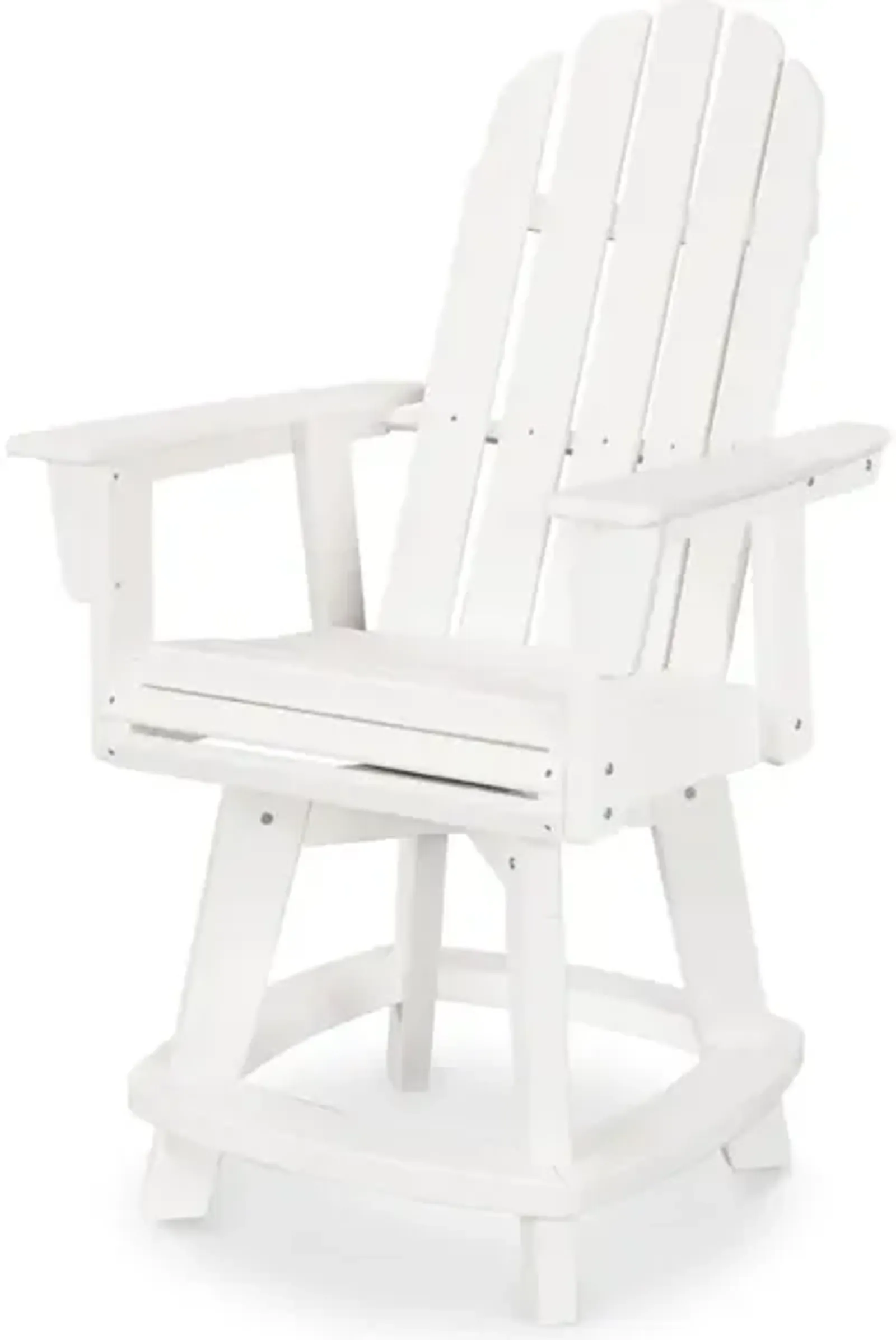 Vineyard Adirondack Swivel Counter Chair In White