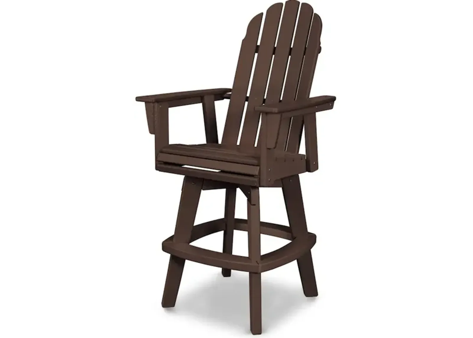 Vineyard Adirondack Swivel Bar Chair In Mahogany