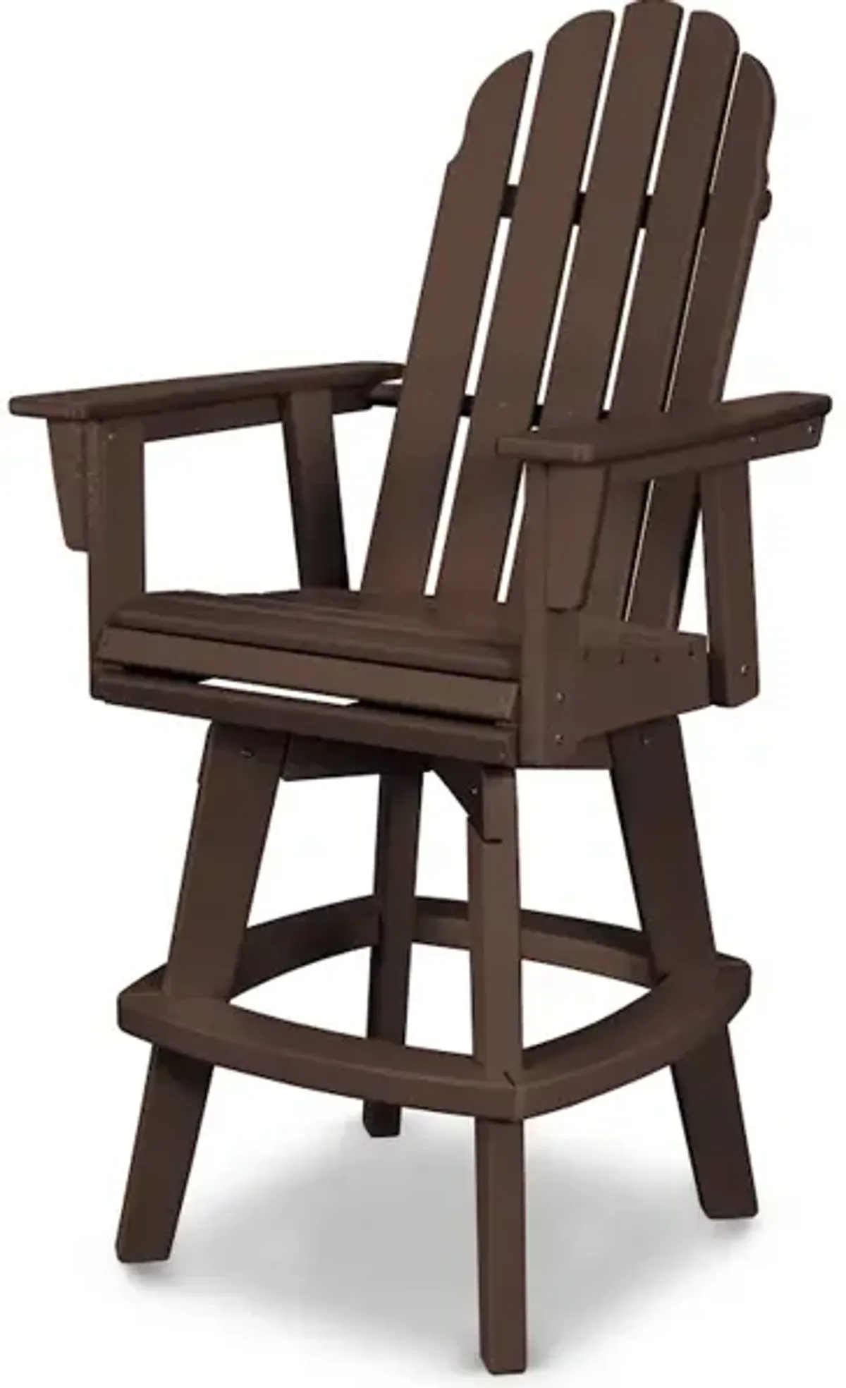 Vineyard Adirondack Swivel Bar Chair In Mahogany