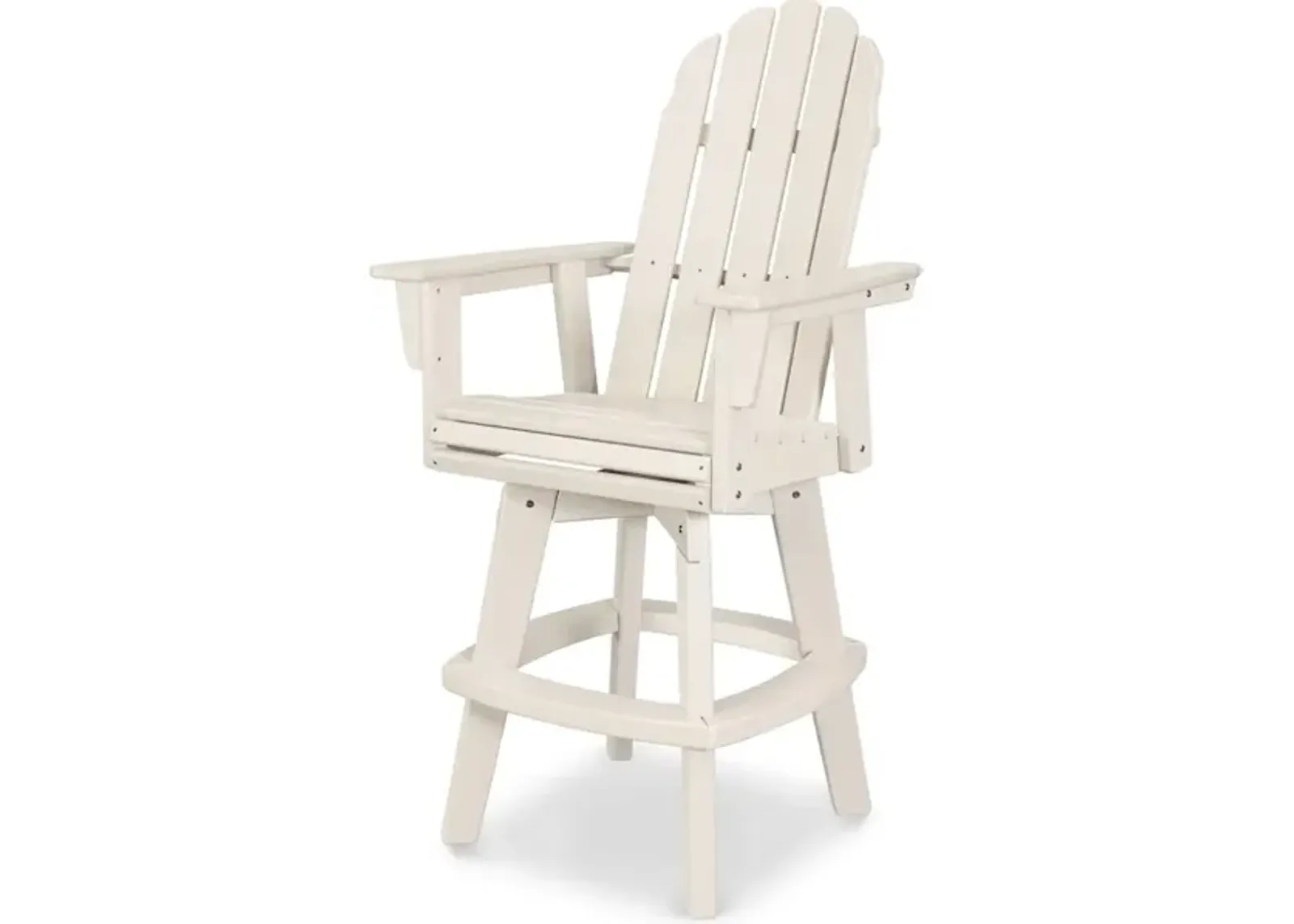 Vineyard Adirondack Swivel Bar Chair In Sand