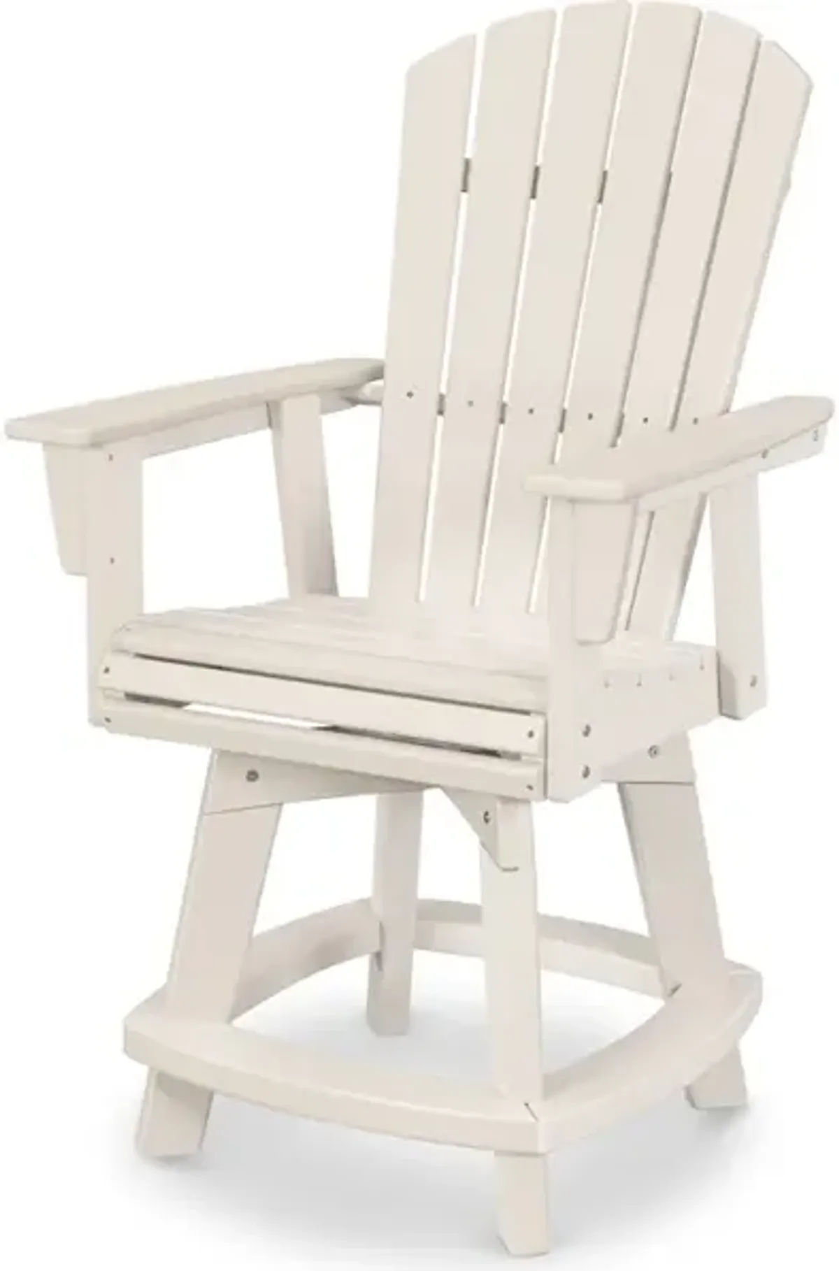 Nautical Adirondack Swivel Counter Chair In Sand