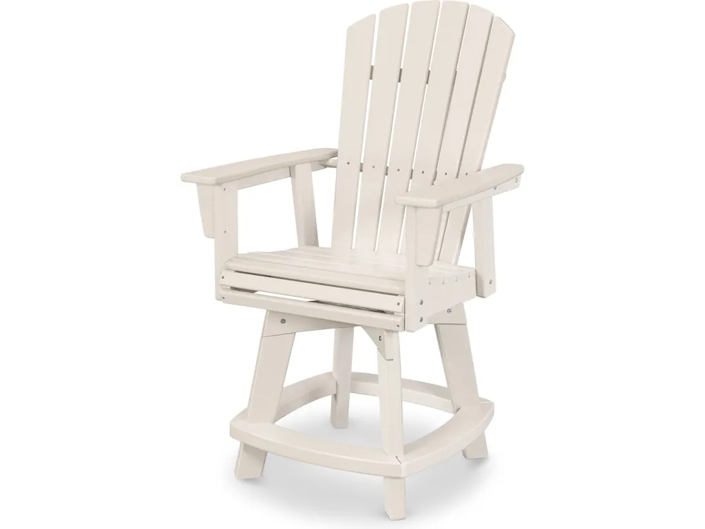 Nautical Adirondack Swivel Counter Chair In Sand