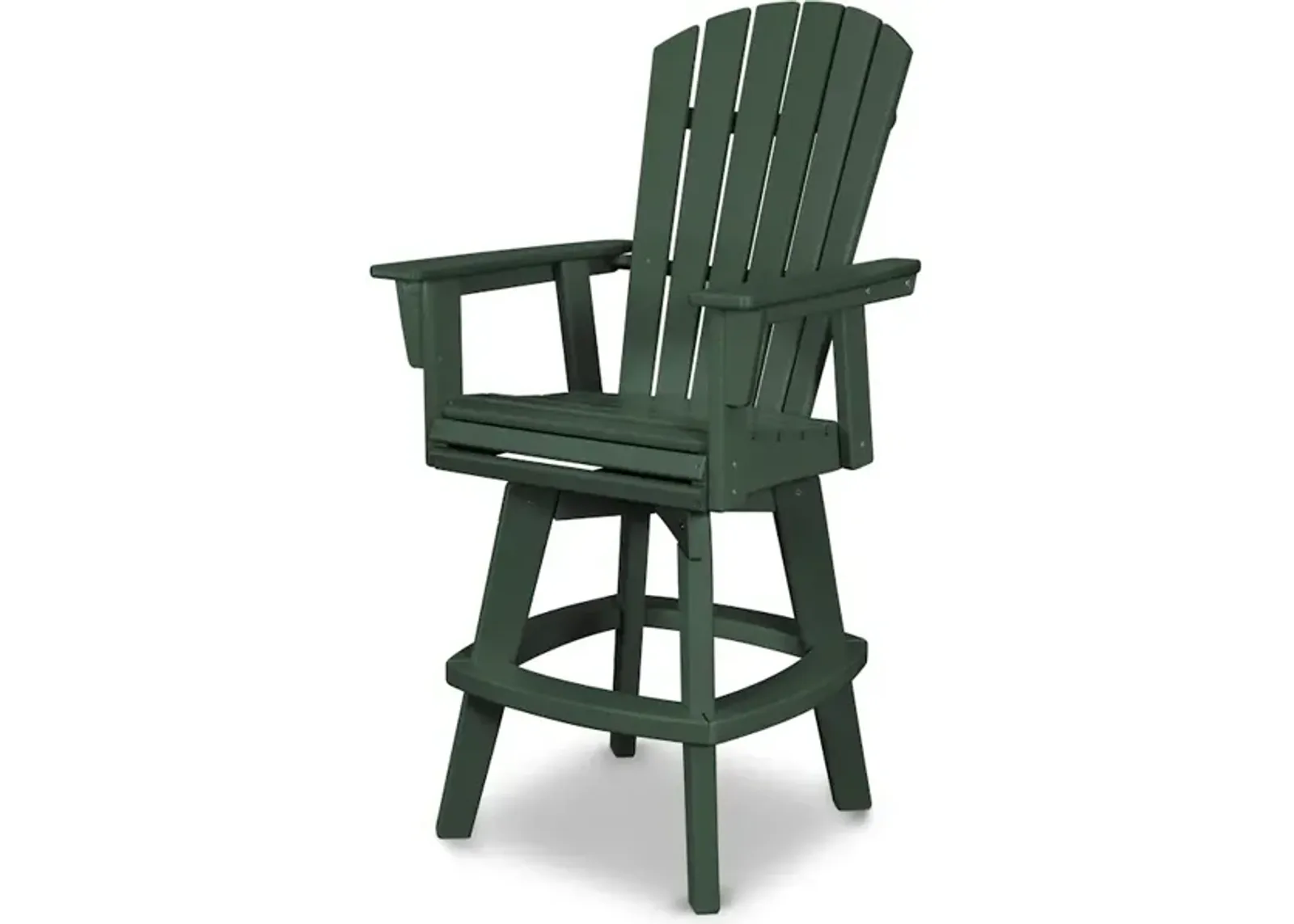 Nautical Adirondack Swivel Bar Chair In Green