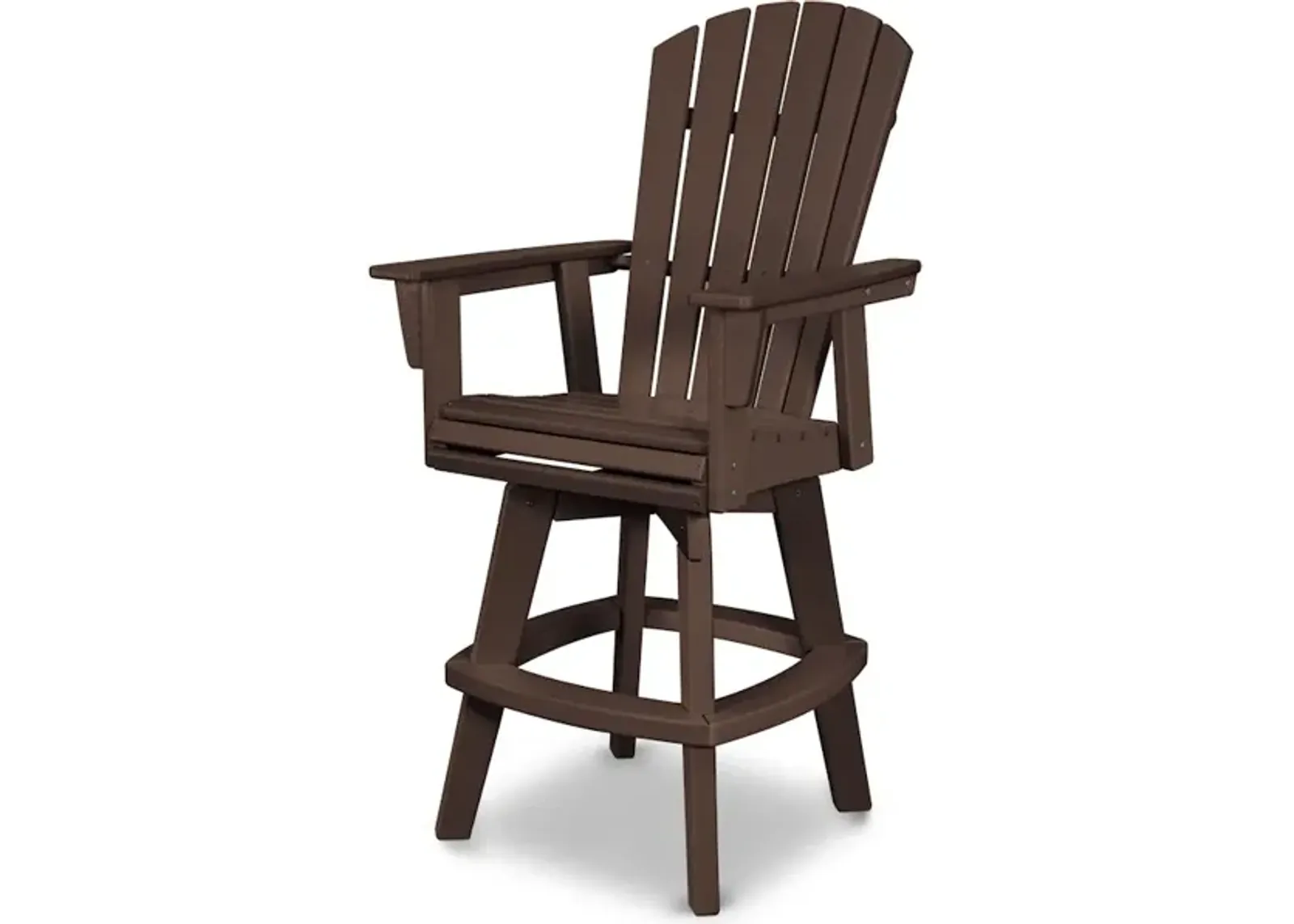 Nautical Adirondack Swivel Bar Chair In Mahogany