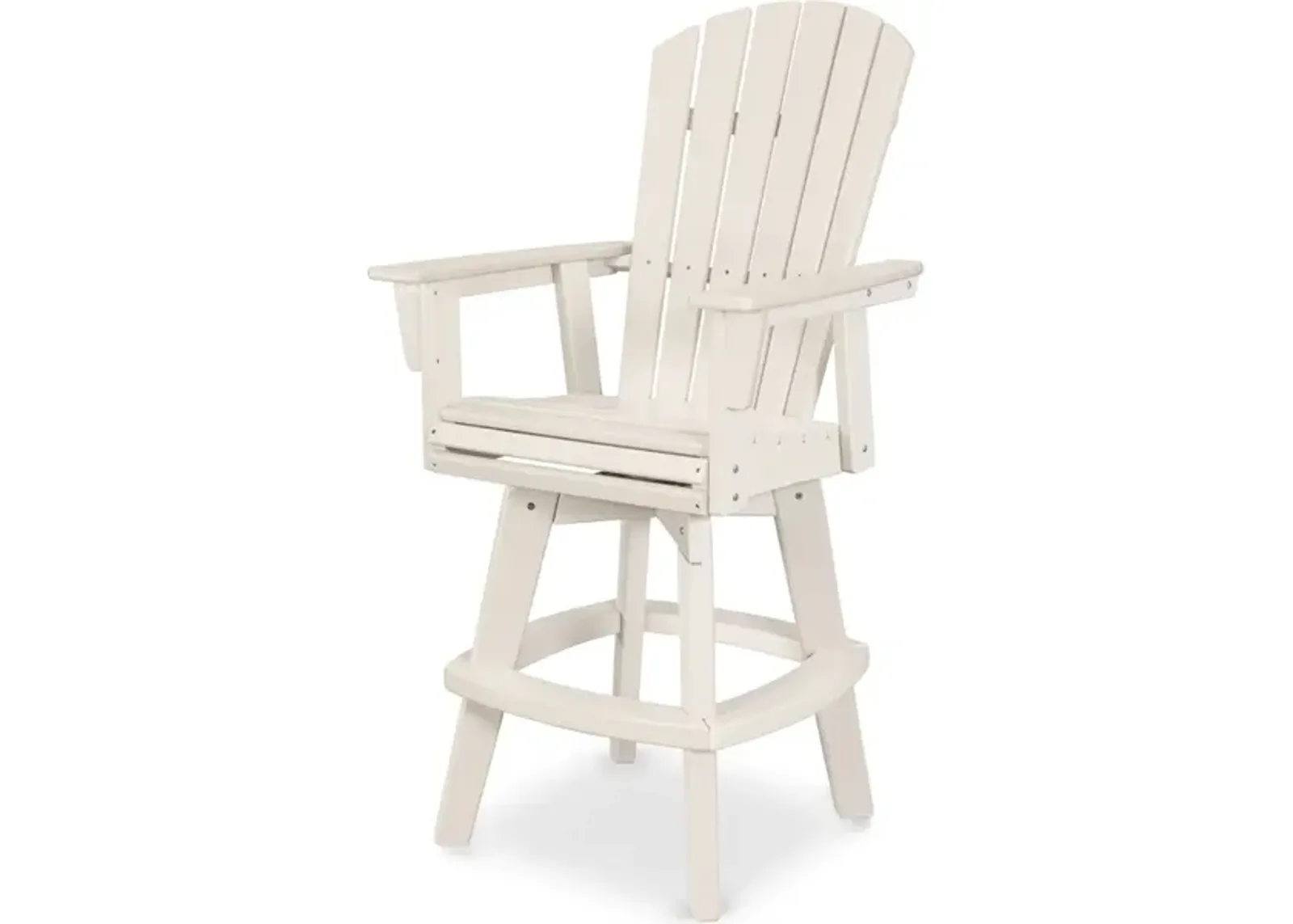 Nautical Adirondack Swivel Bar Chair In Sand