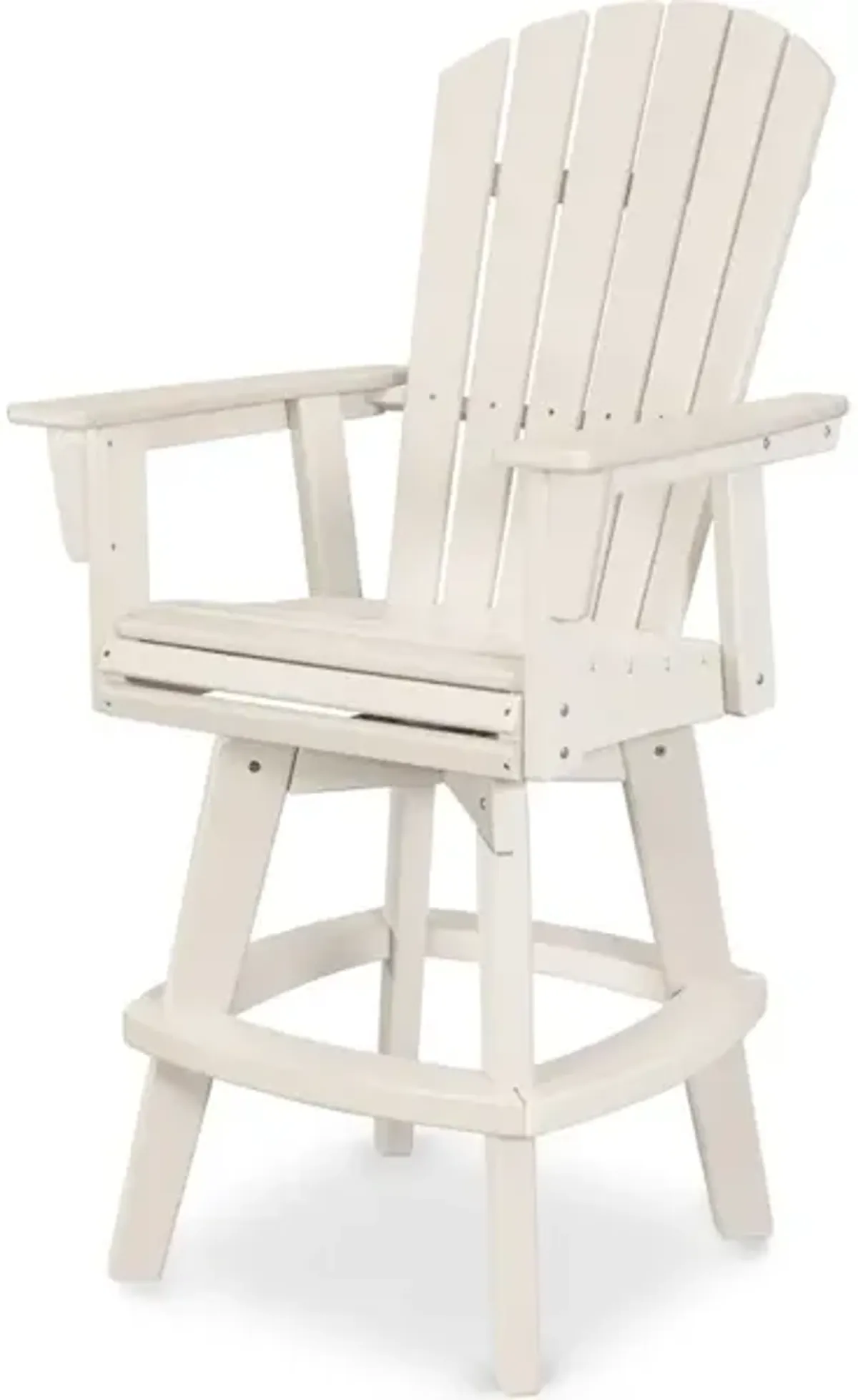 Nautical Adirondack Swivel Bar Chair In Sand