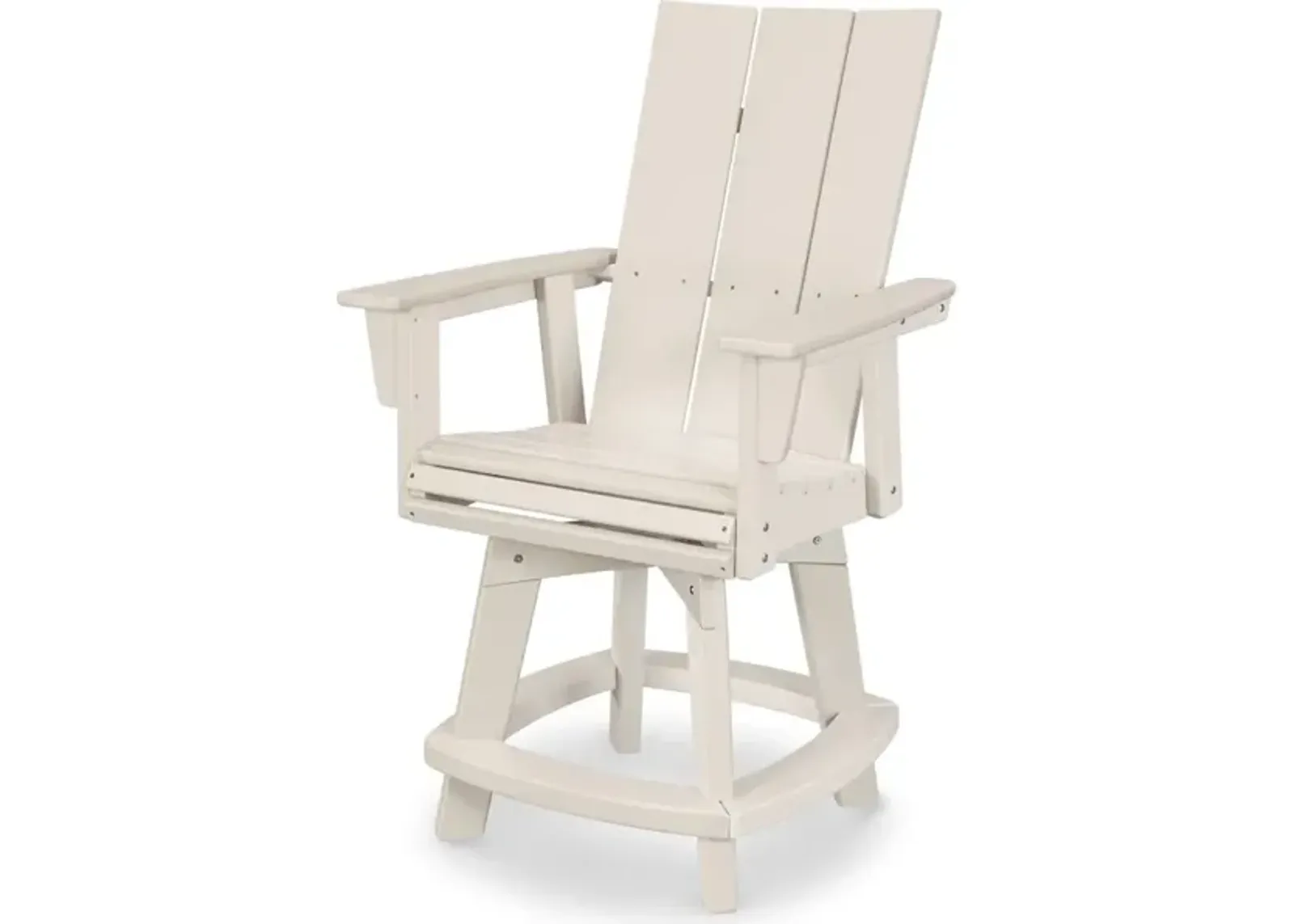 Modern Adirondack Swivel Counter Chair In Sand