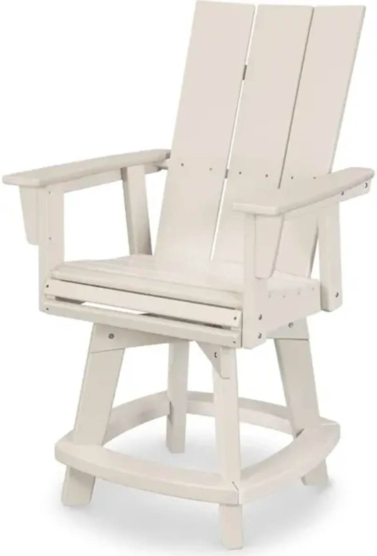 Modern Adirondack Swivel Counter Chair In Sand