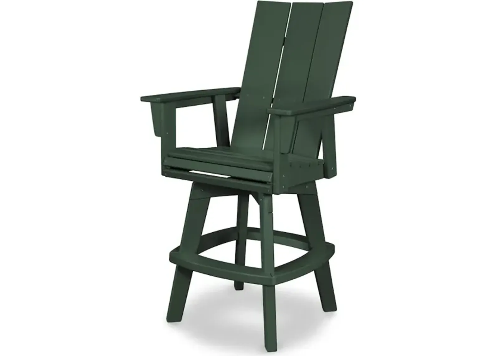 Modern Adirondack Swivel Bar Chair In Green