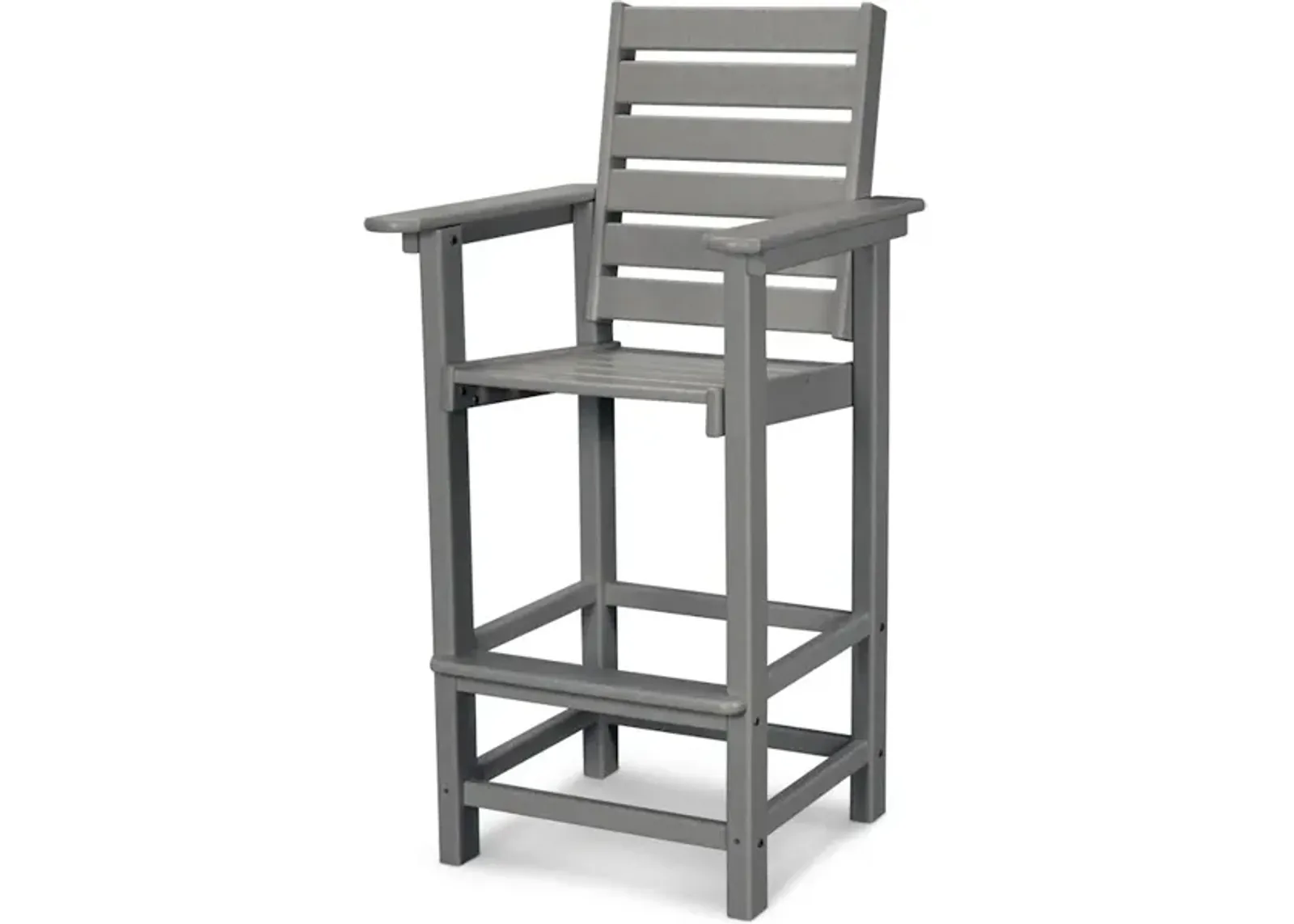 Captain Bar Chair In Slate Grey