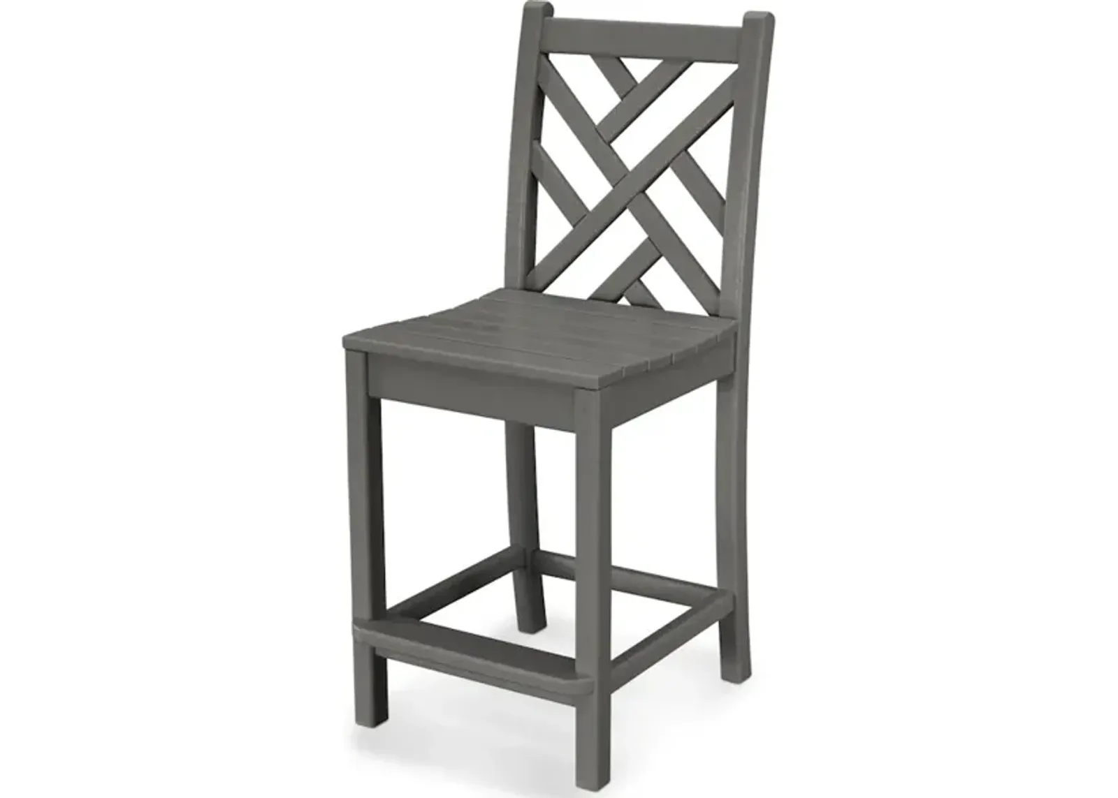 Chippendale Counter Side Chair In Slate Grey