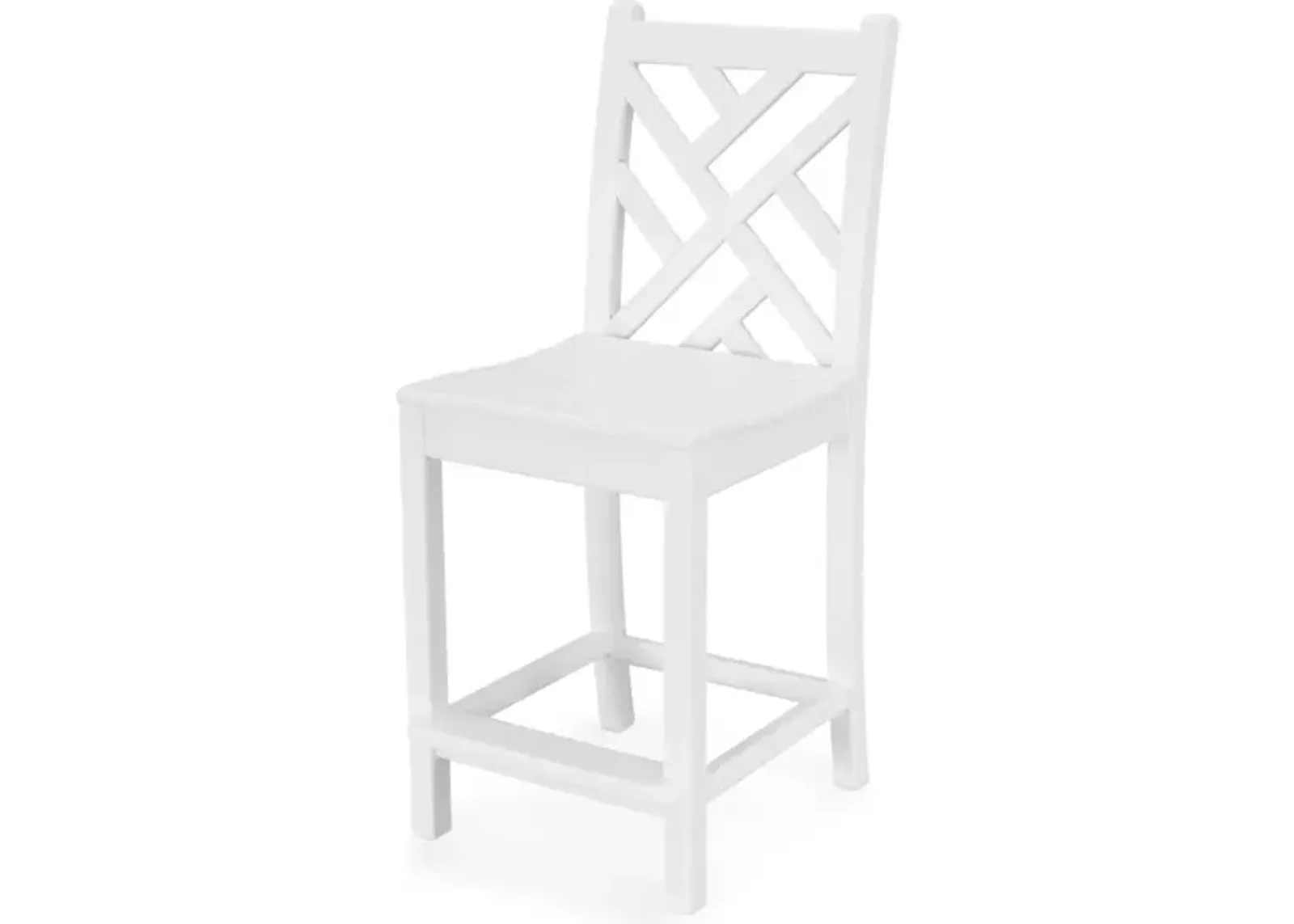 Chippendale Counter Side Chair In White