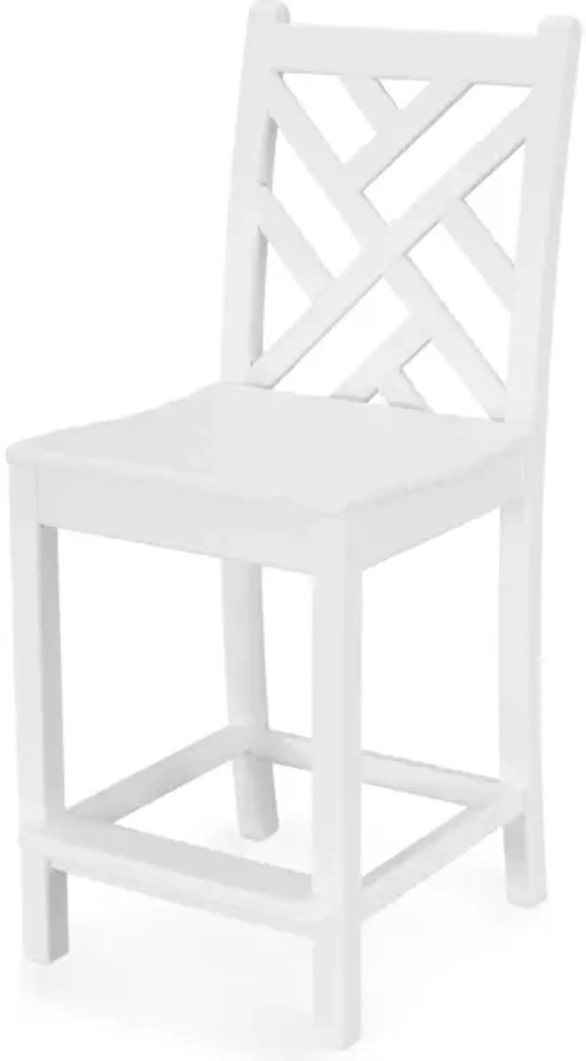 Chippendale Counter Side Chair In White