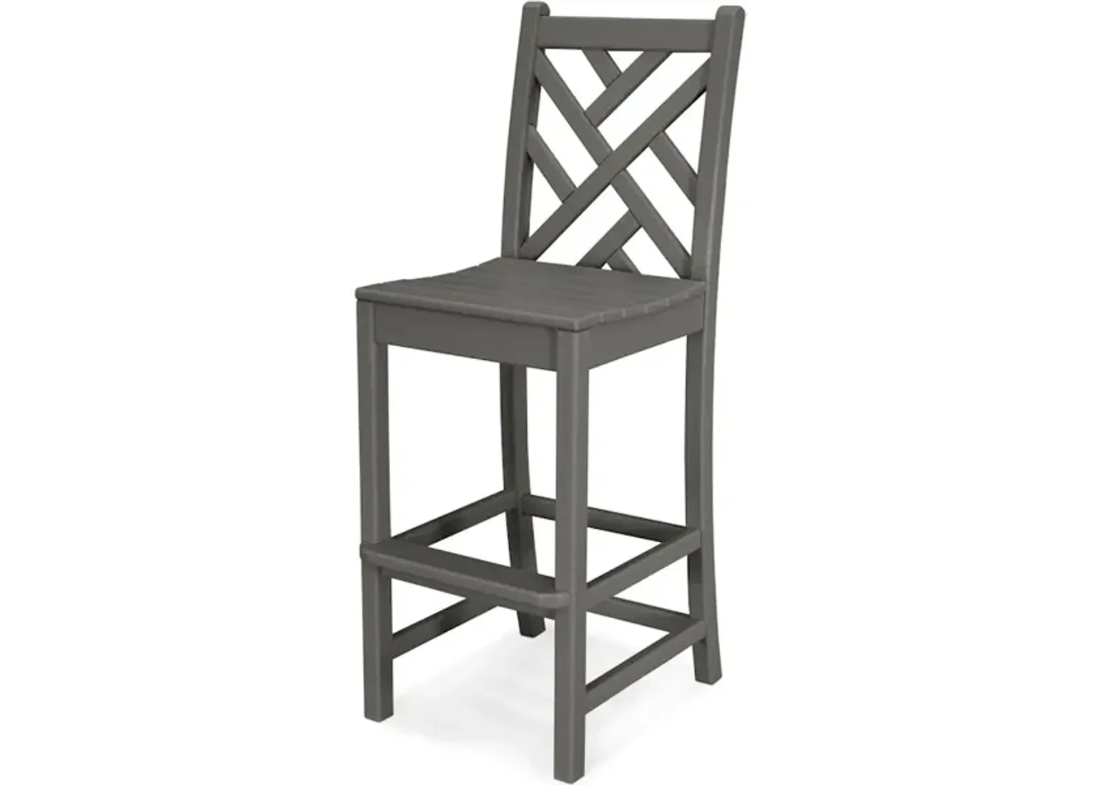 Chippendale Bar Side Chair In Slate Grey