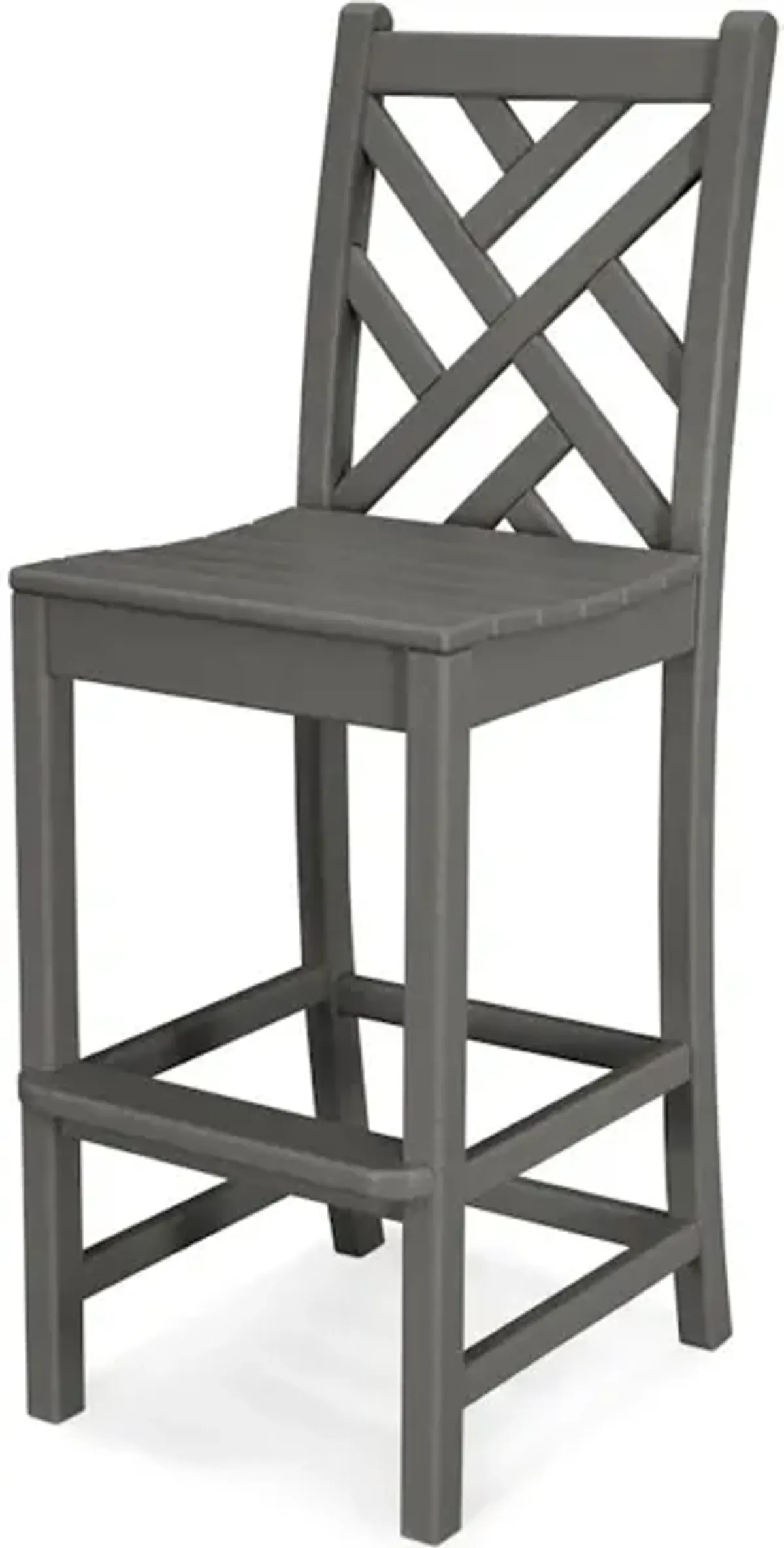 Chippendale Bar Side Chair In Slate Grey