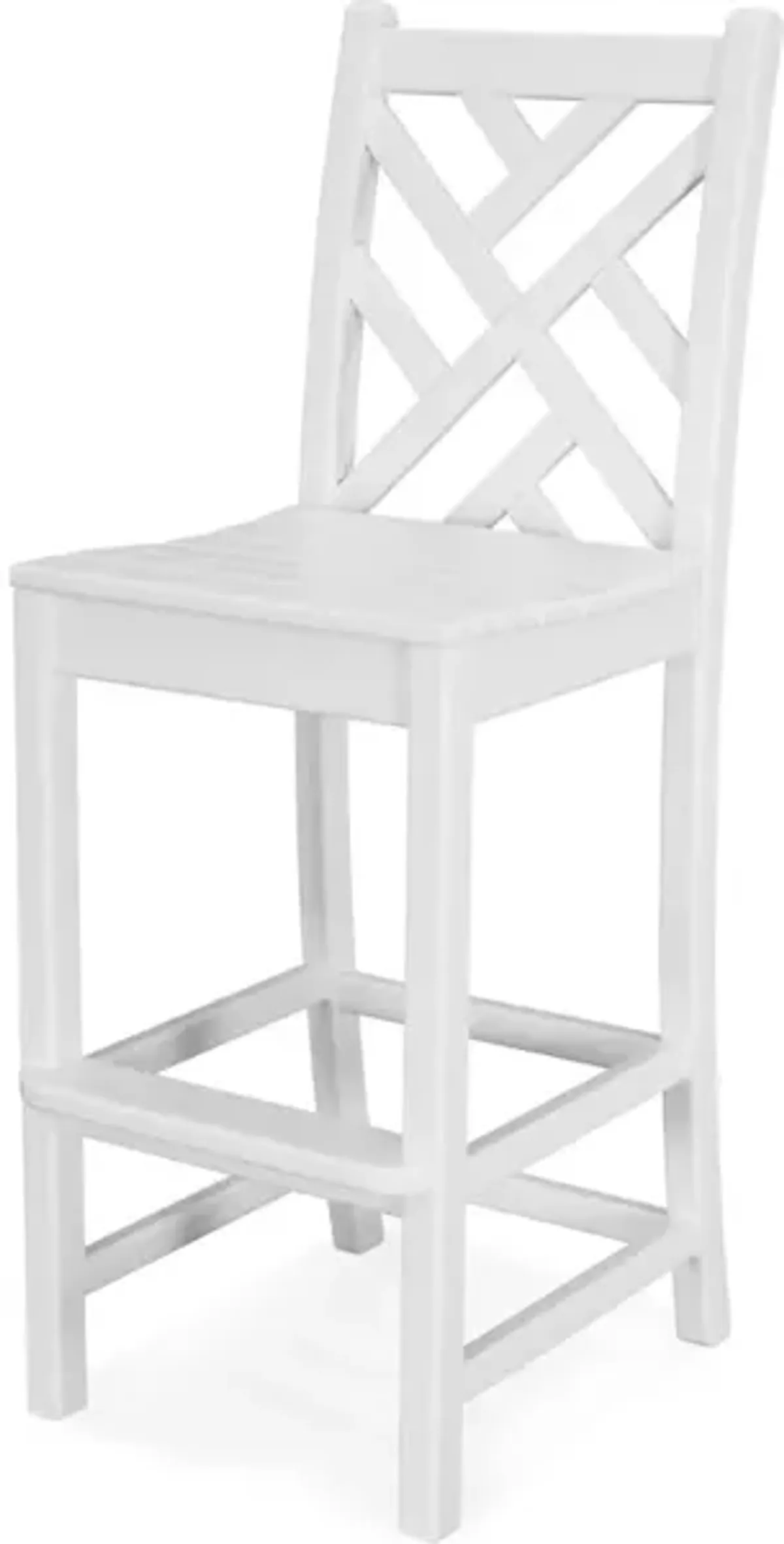 Chippendale Bar Side Chair In White