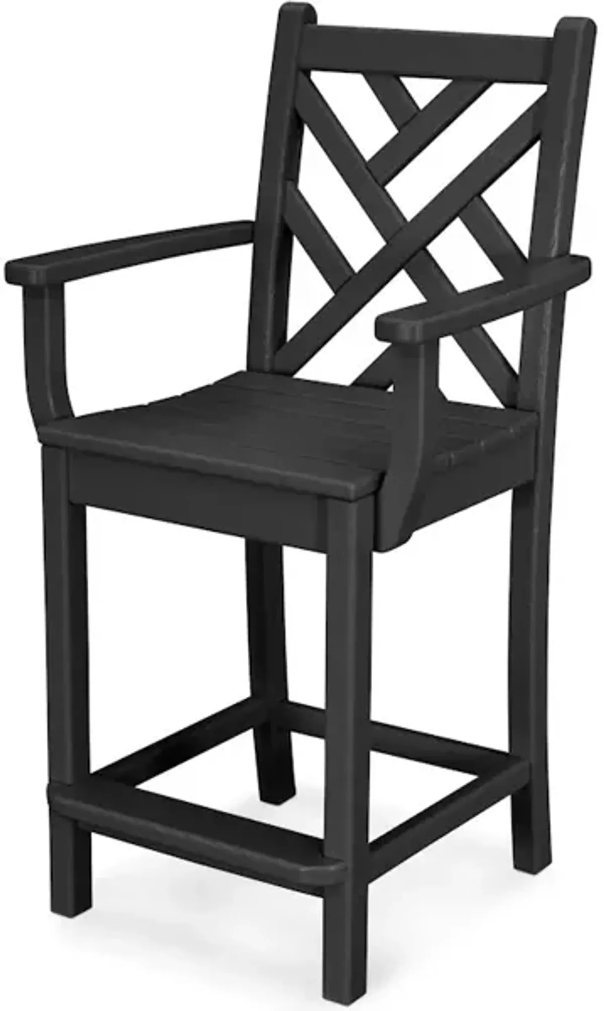 Chippendale Counter Arm Chair In Black