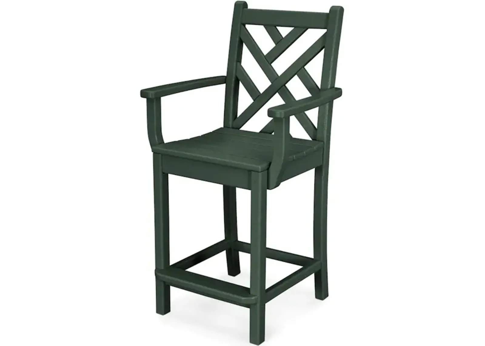 Chippendale Counter Arm Chair In Green