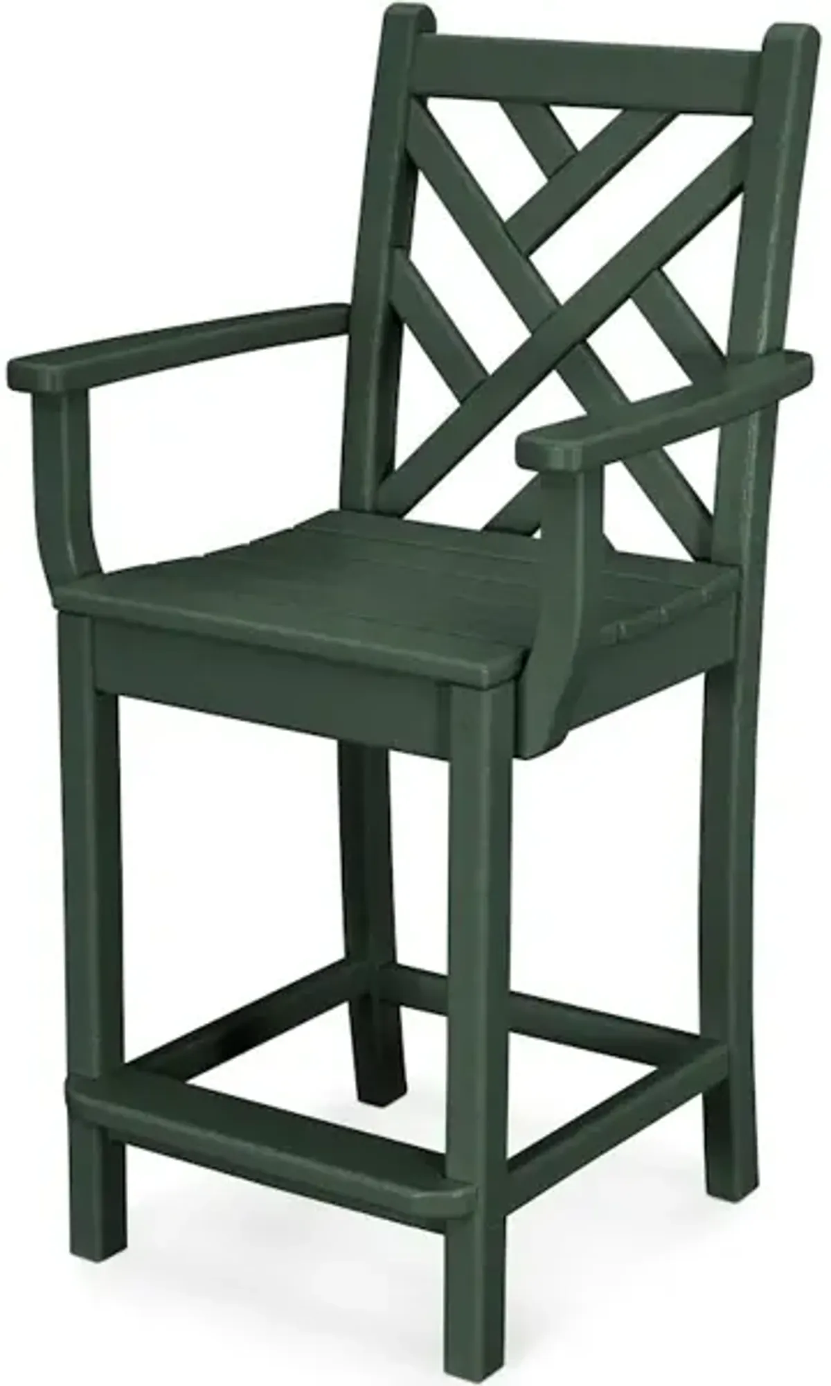 Chippendale Counter Arm Chair In Green