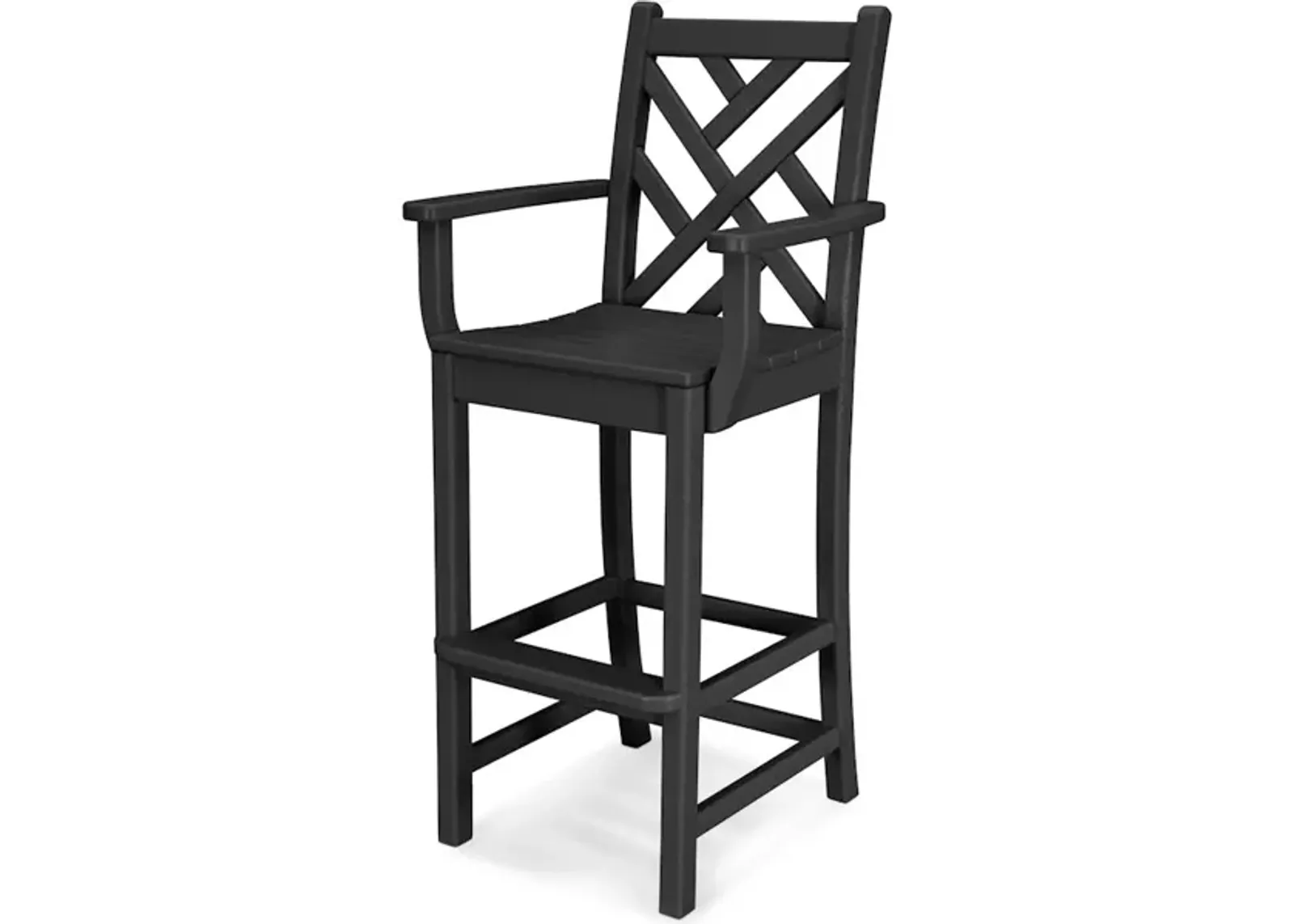 Chippendale Bar Arm Chair In Black