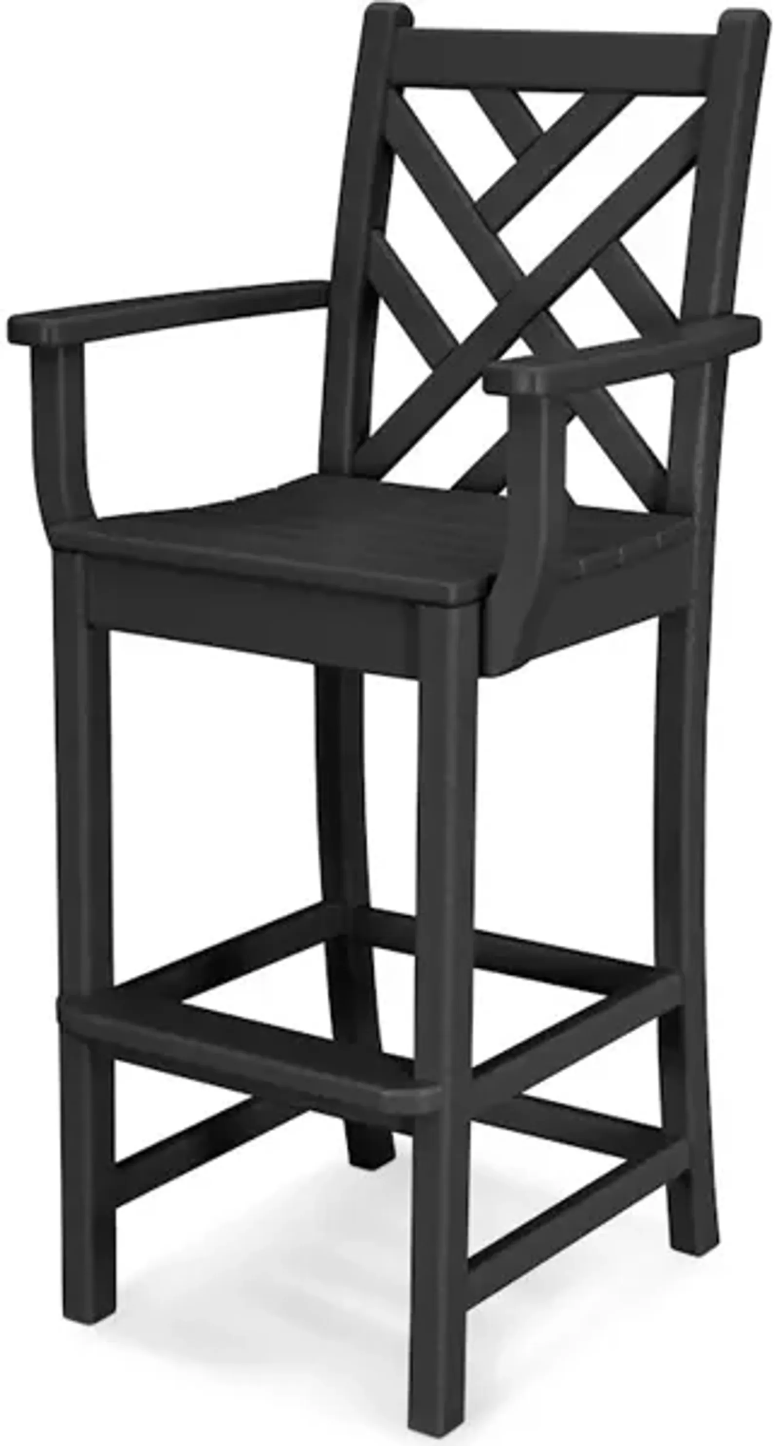 Chippendale Bar Arm Chair In Black