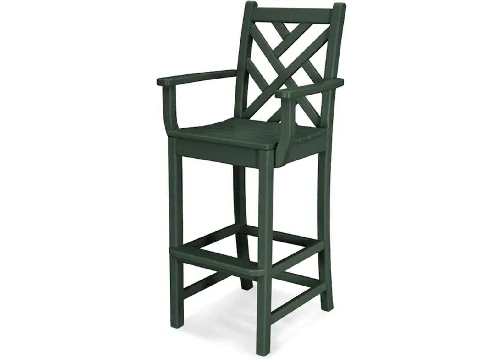 Chippendale Bar Arm Chair In Green