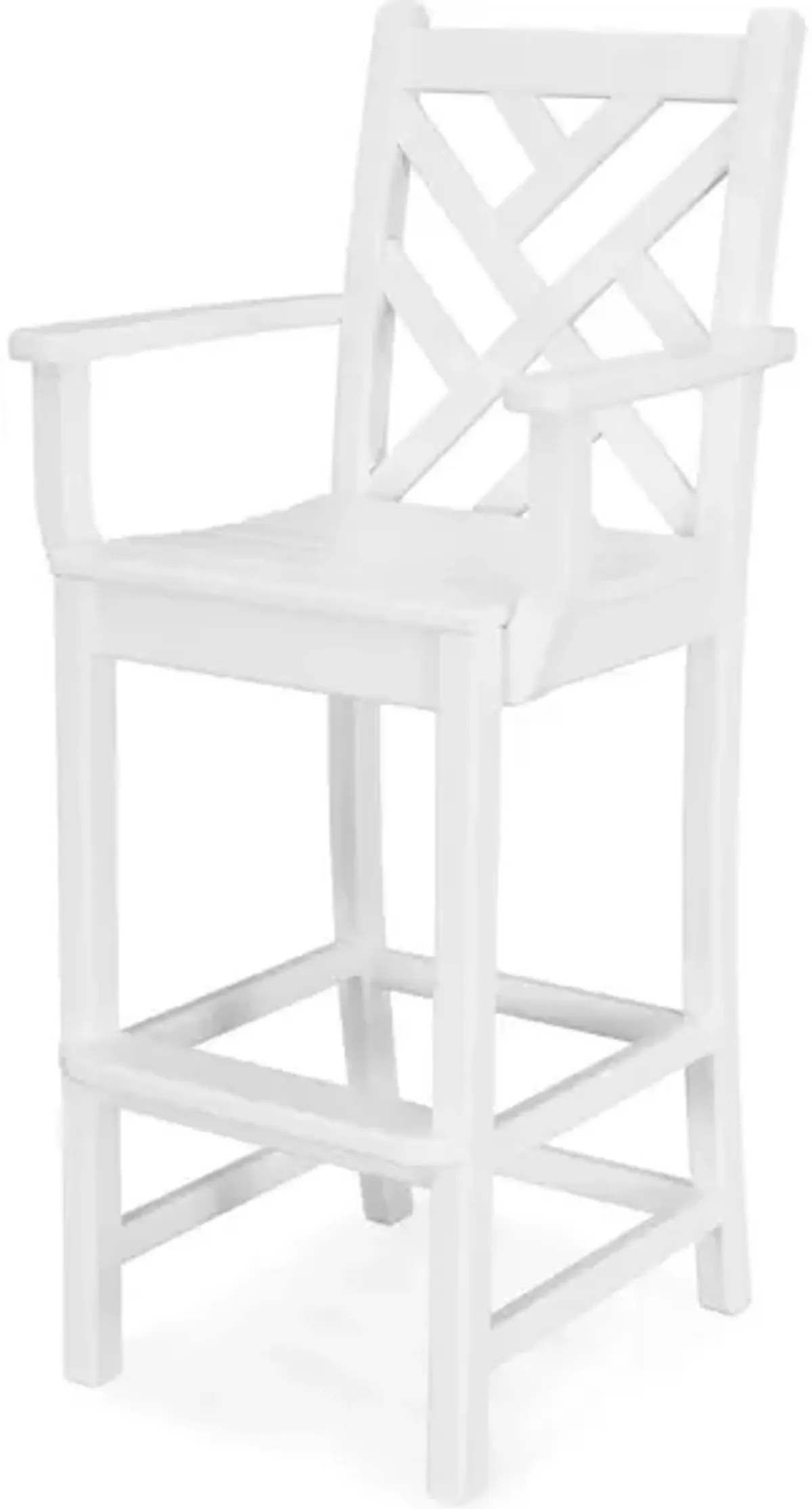 Chippendale Bar Arm Chair In White