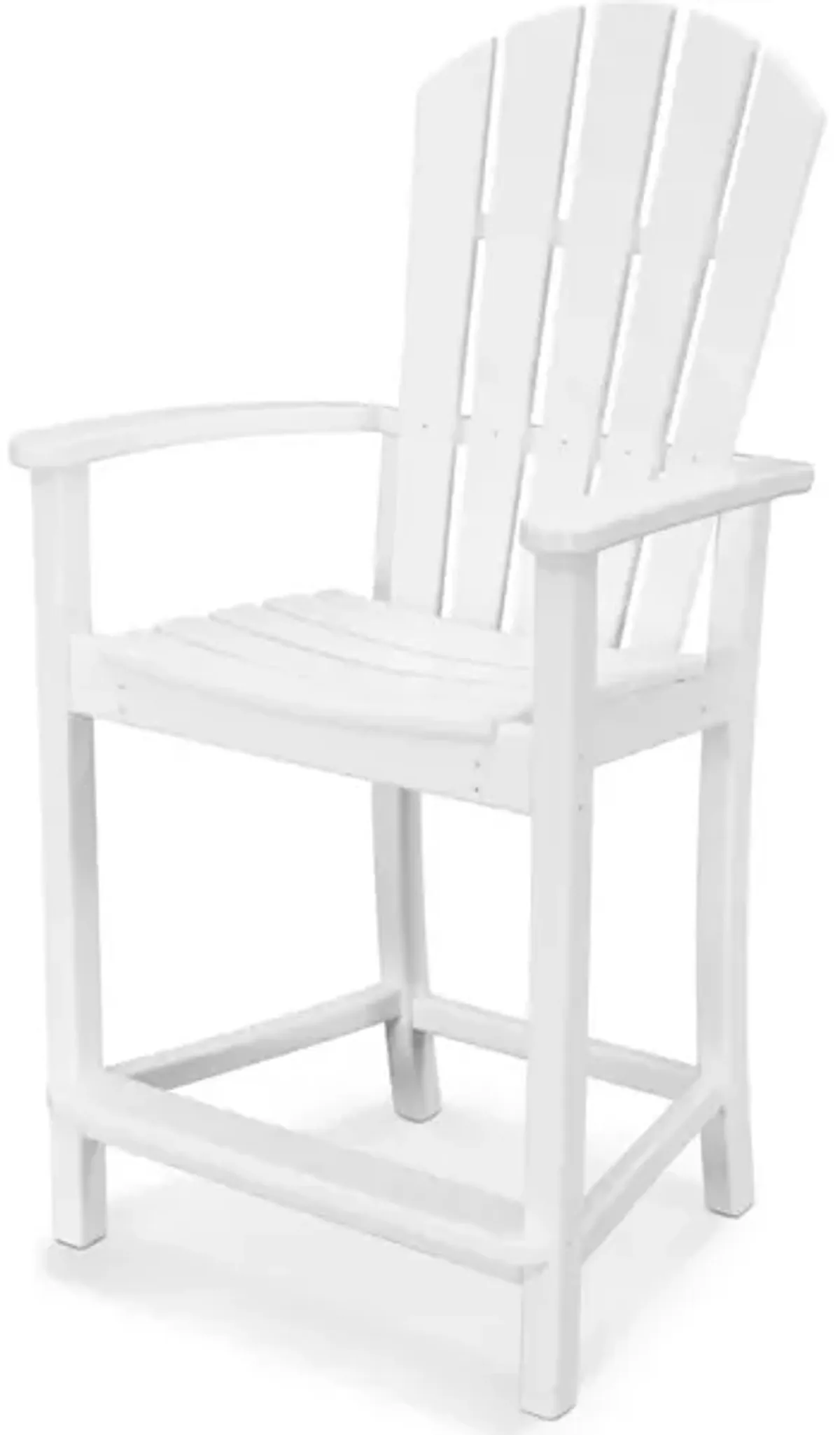 Palm Coast Counter Chair In White