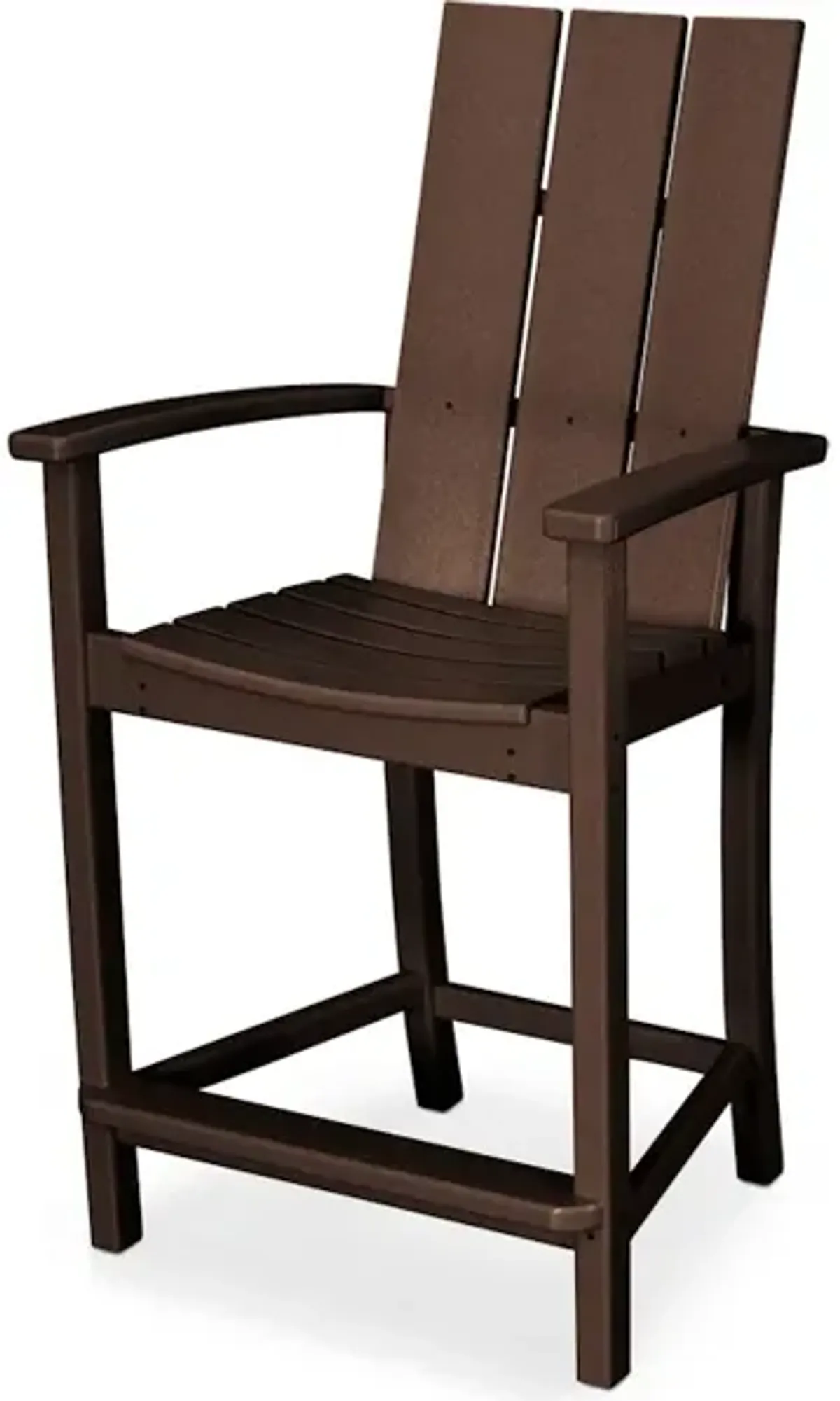 Modern Adirondack Counter Chair In Mahogany