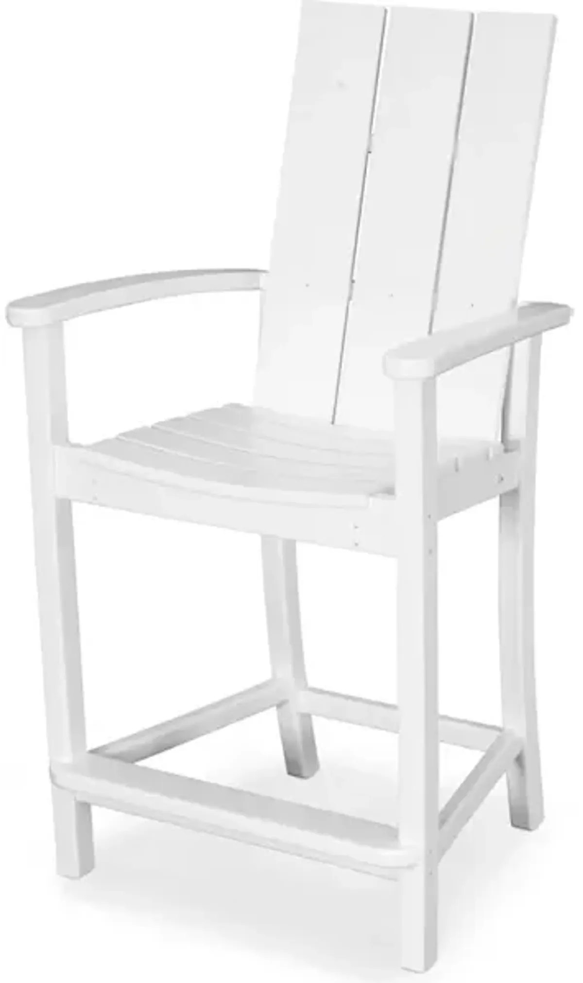 Modern Adirondack Counter Chair In White