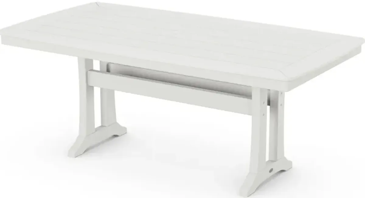 Nautical Trestle 38 X 73 Dining Table In Vintage Finish