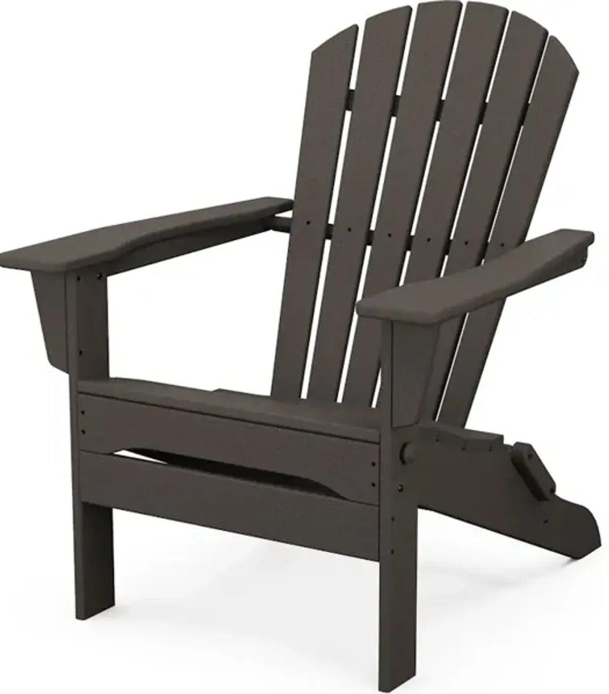 South Beach Folding Adirondack Chair In Vintage Coffee