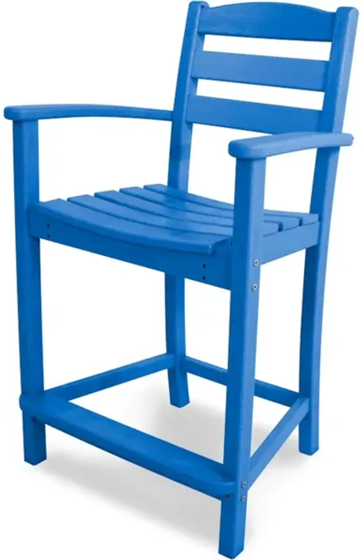 La Casa Cafe Counter Arm Chair In Pacific Blue