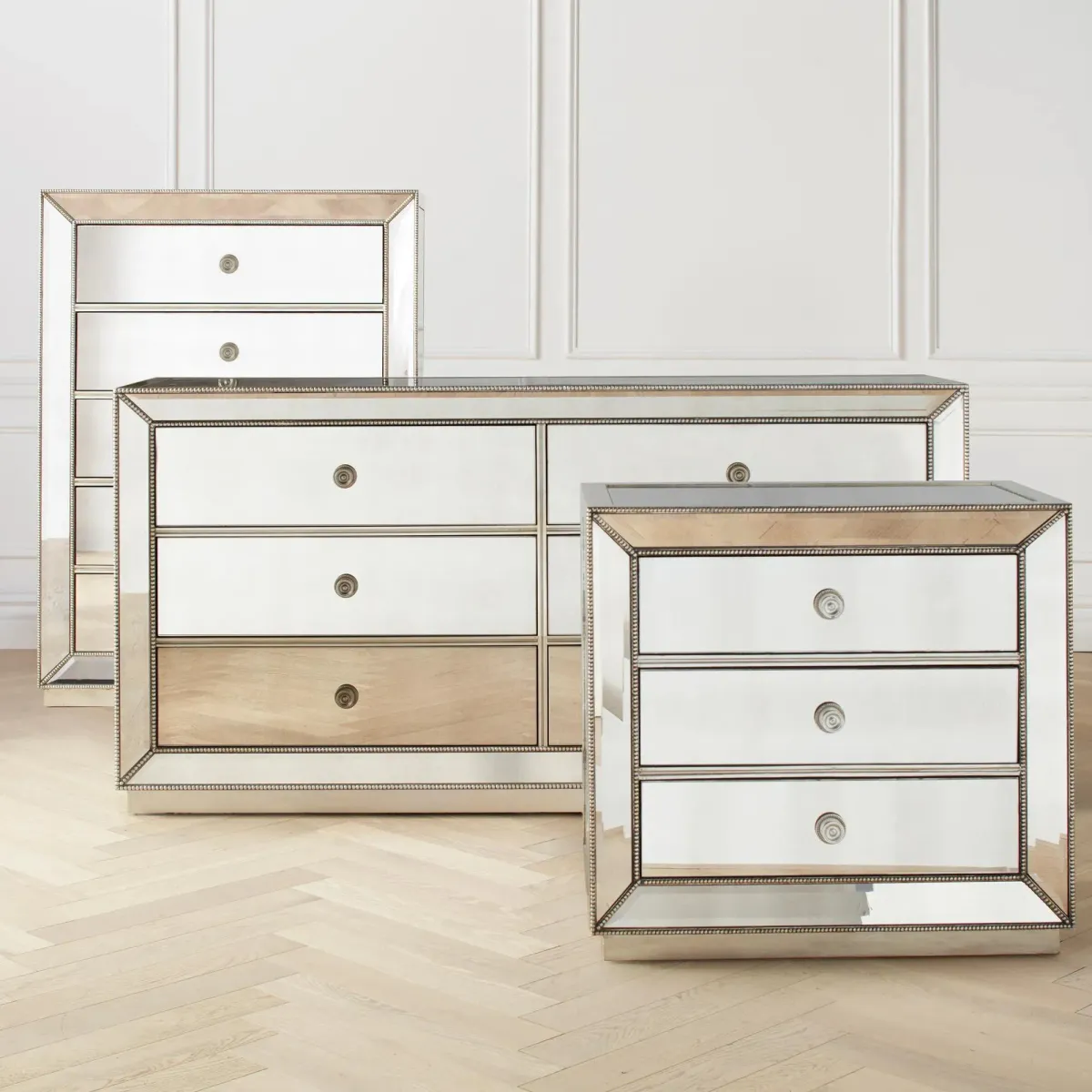 Omni Mirrored 6 Drawer Chest