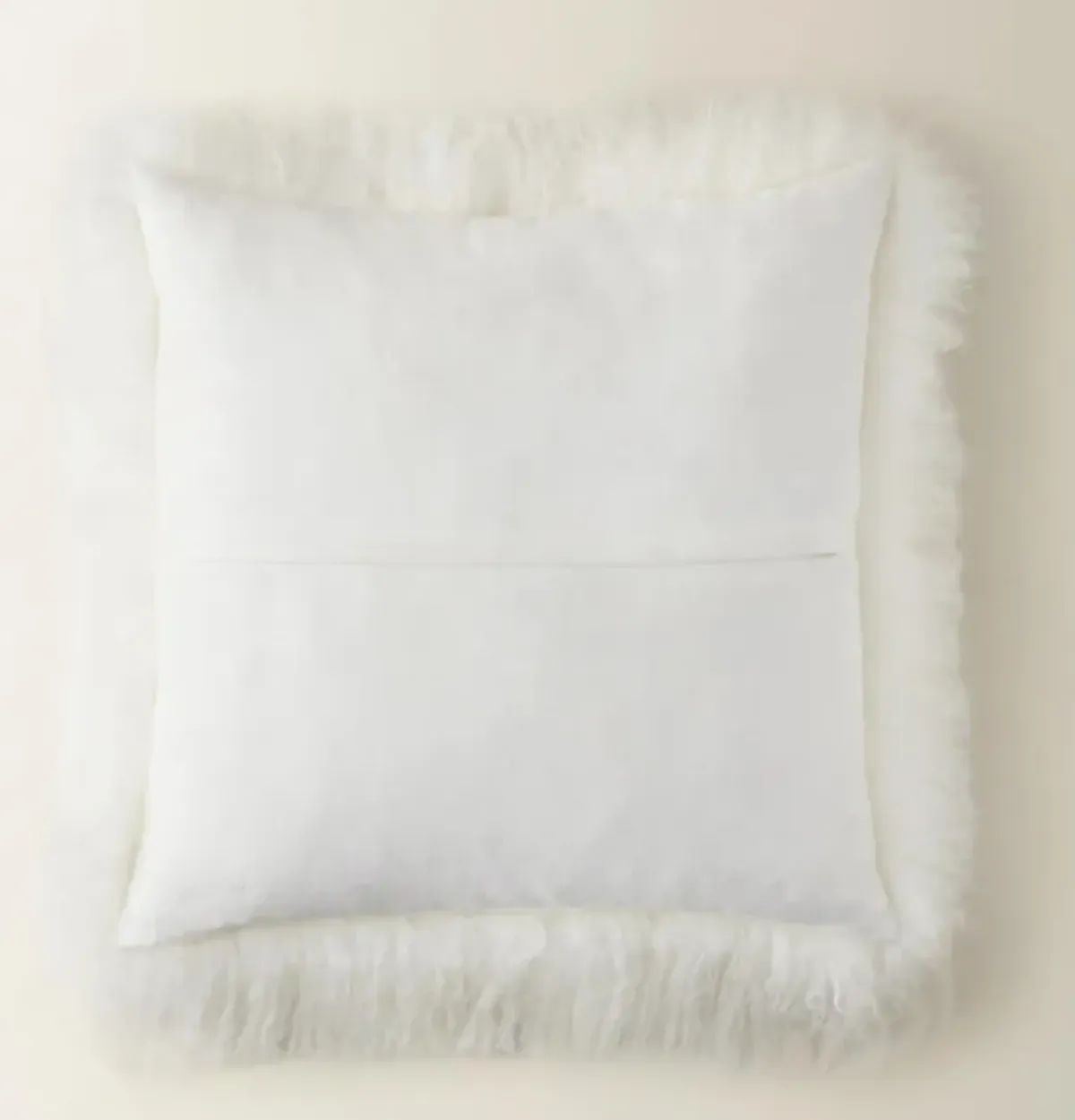 Mongolian Pillow 22" - White