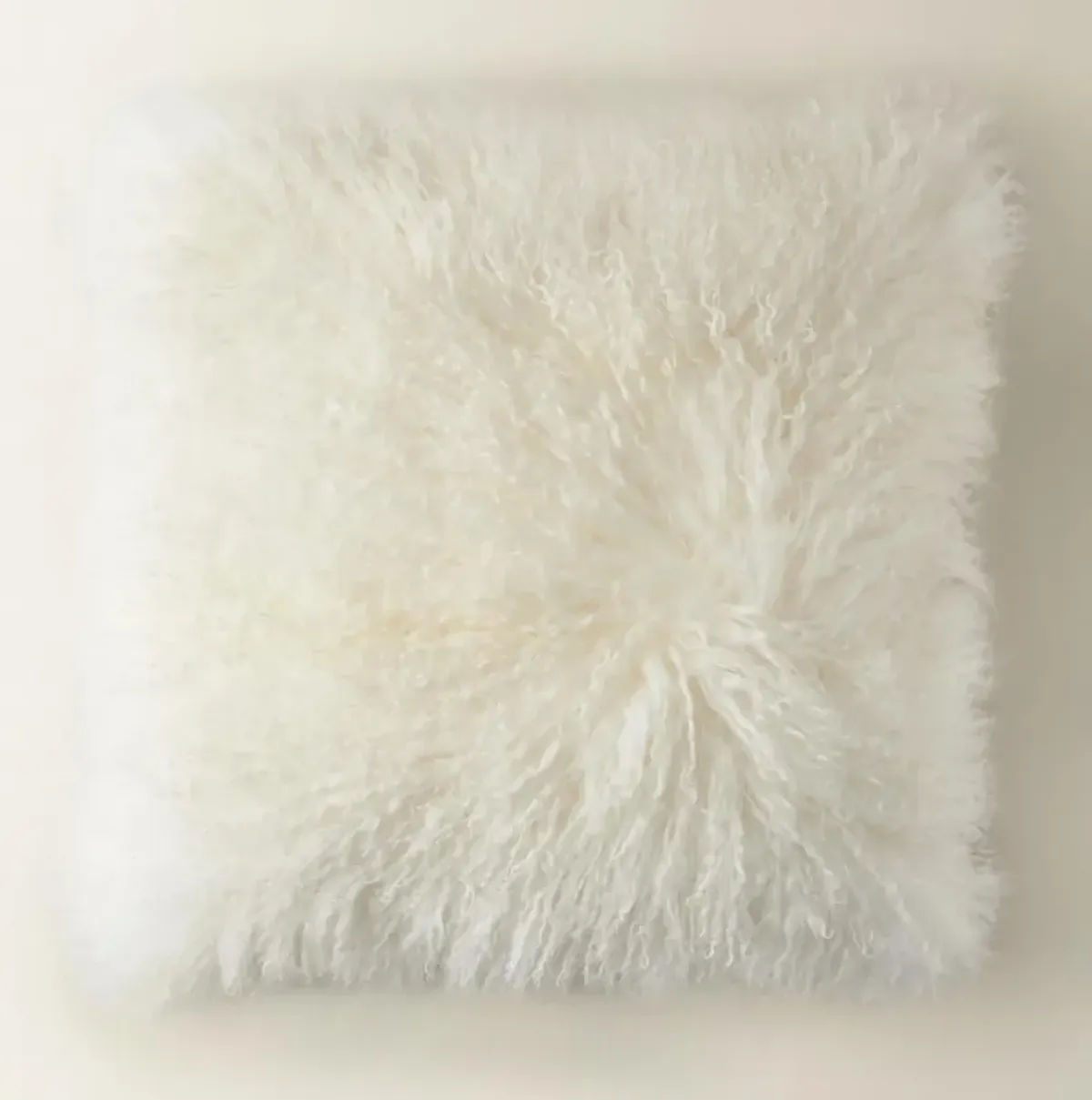 Mongolian Pillow 22" - White