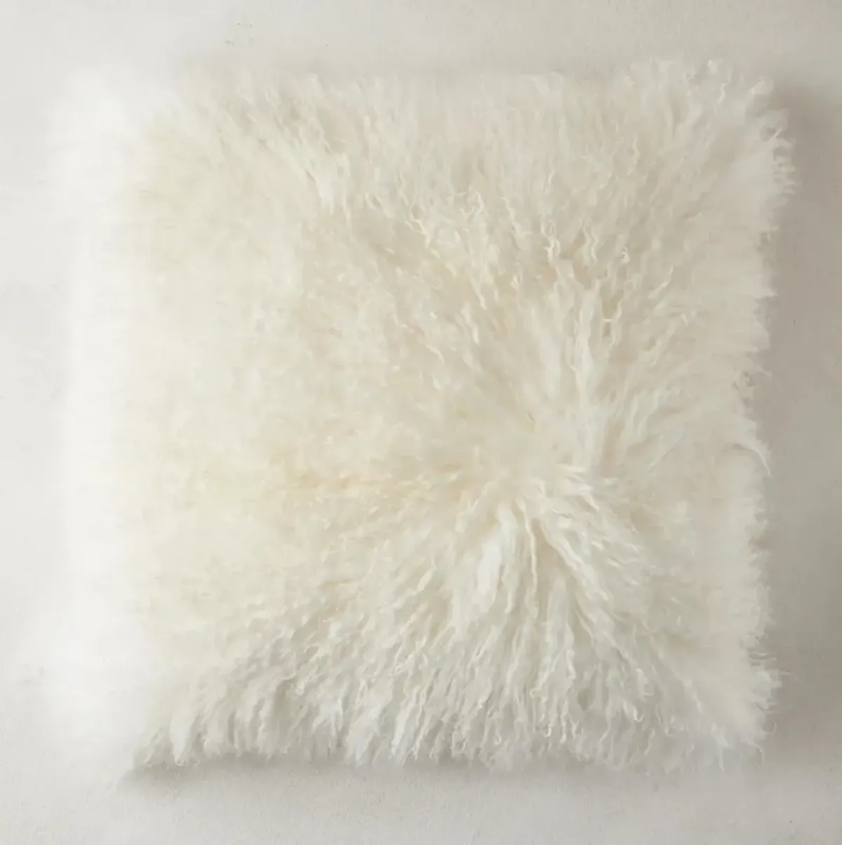 Mongolian Pillow 22" - White