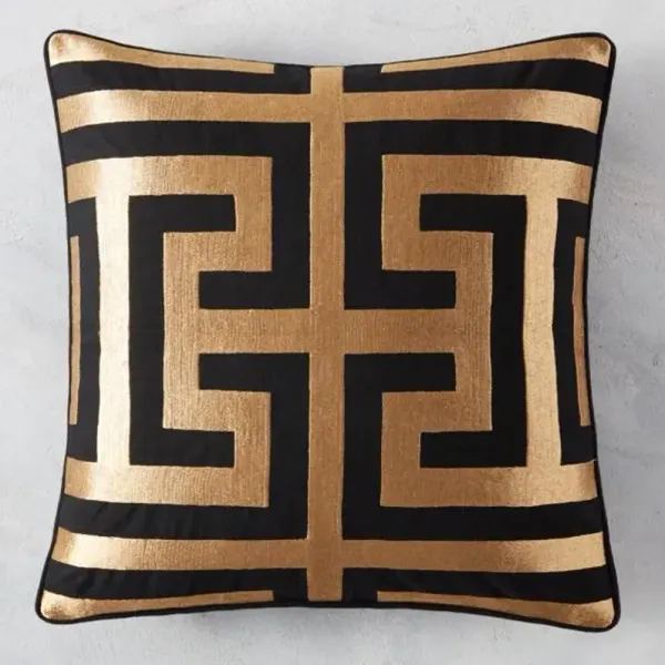 Cace Pillow Collection - Black/Gold