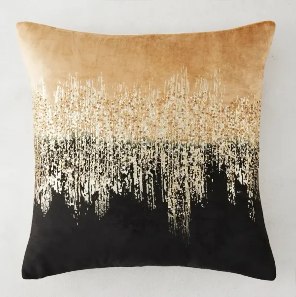 Joie De Vivre Pillow 22" - Gold/Black