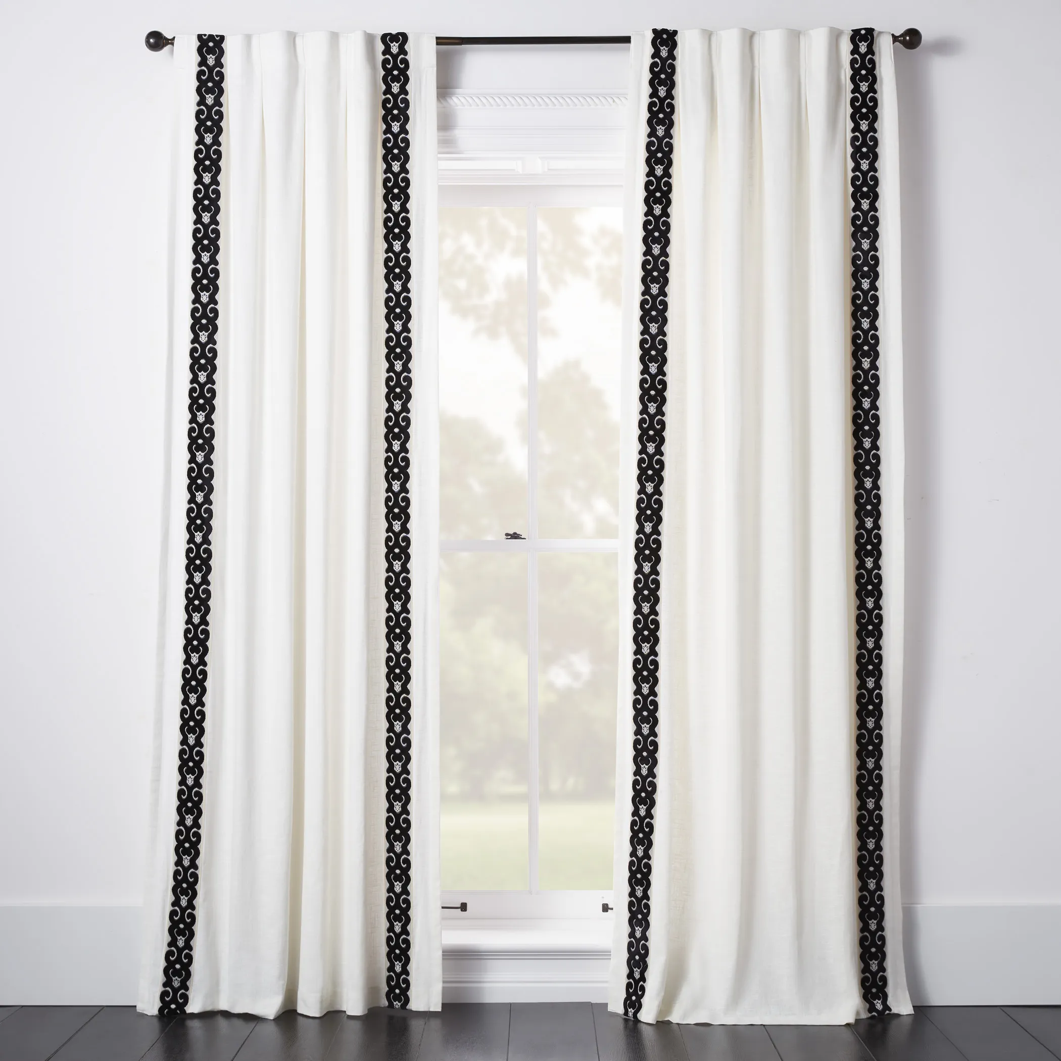Chloe Velvet Scroll Curtain - Custom