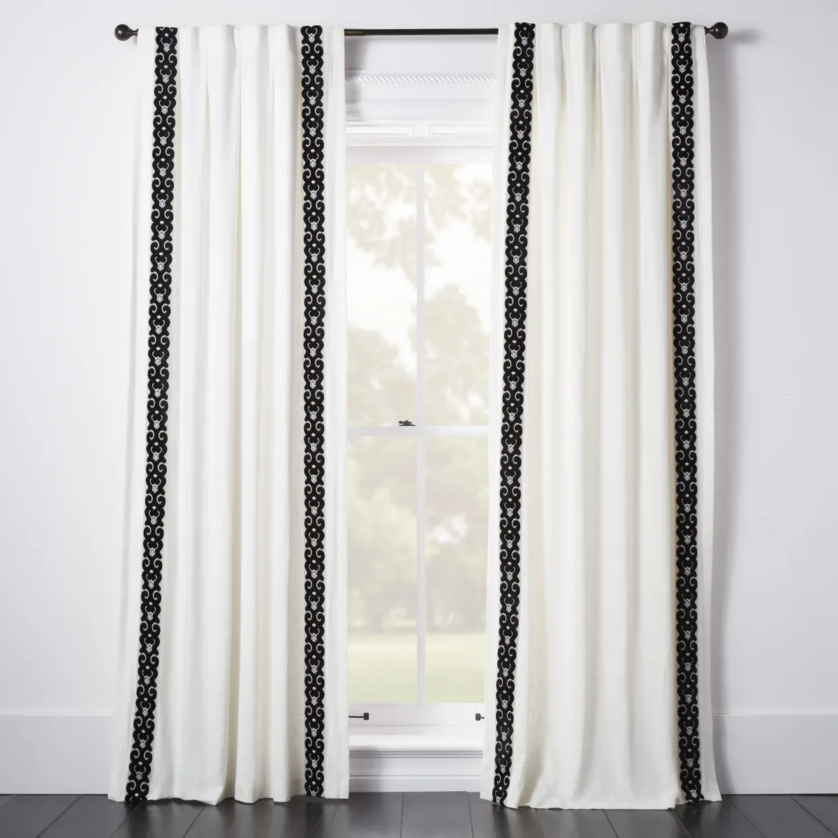 Chloe Velvet Scroll Curtain - Custom