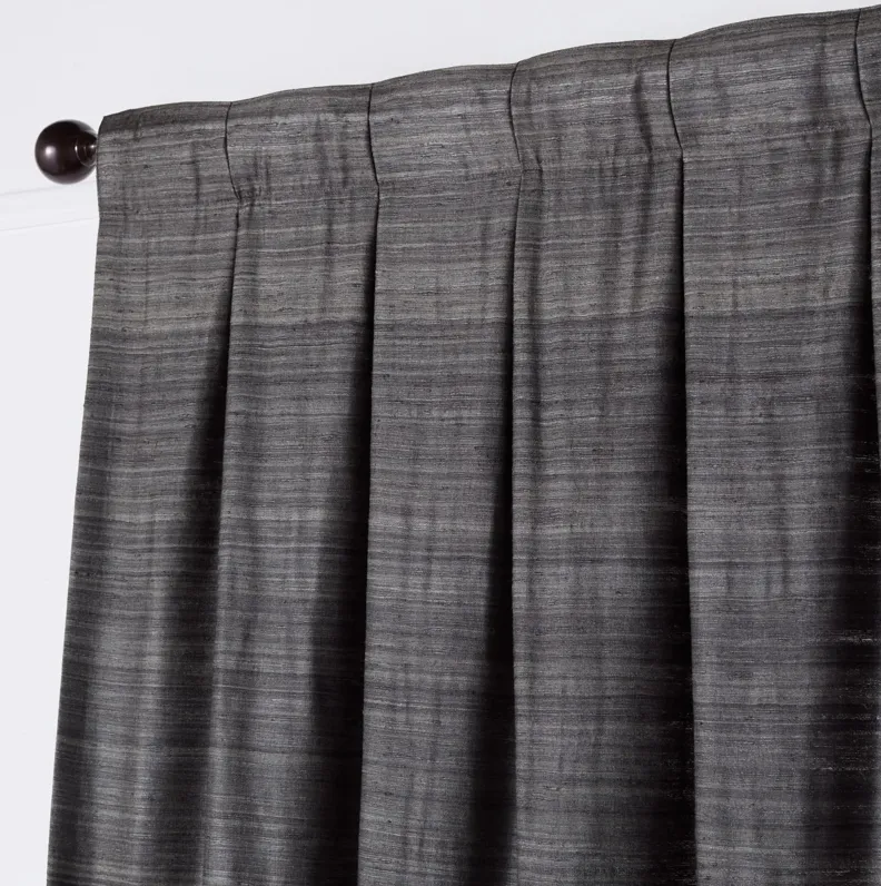 Aiya Silk Slate Curtain - Custom
