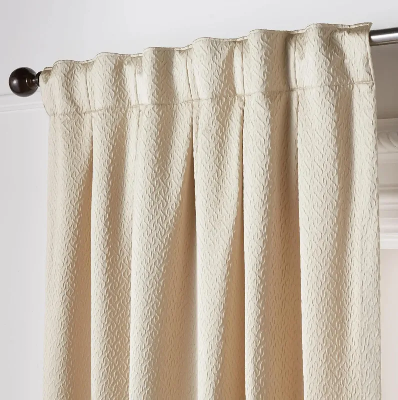 Marlowe Textured Champagne Curtain - Custom