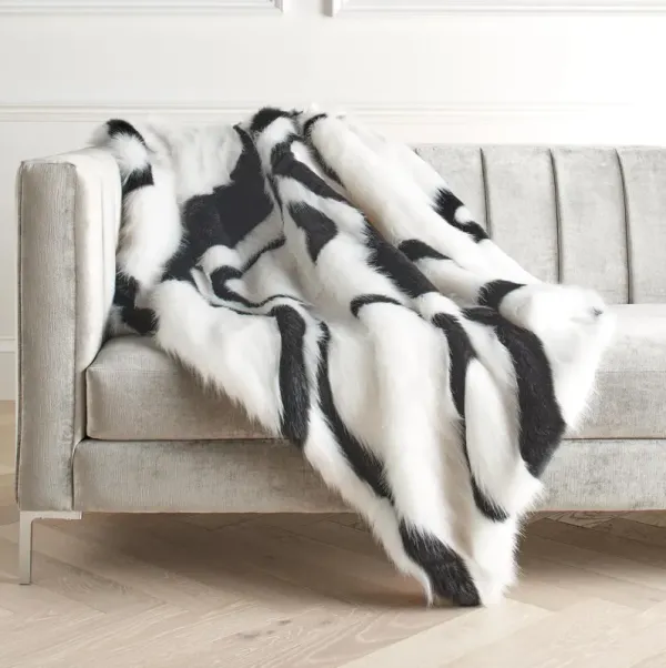 Marble Oversized Throw - Black/White