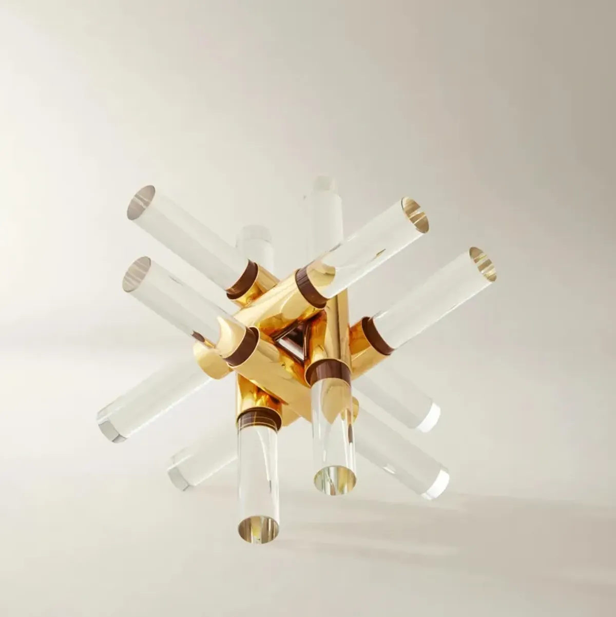 Glass & Gold Decorative Object