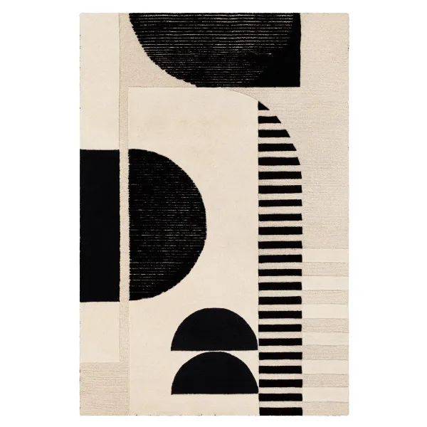Ellery Rug - Black/Ivory