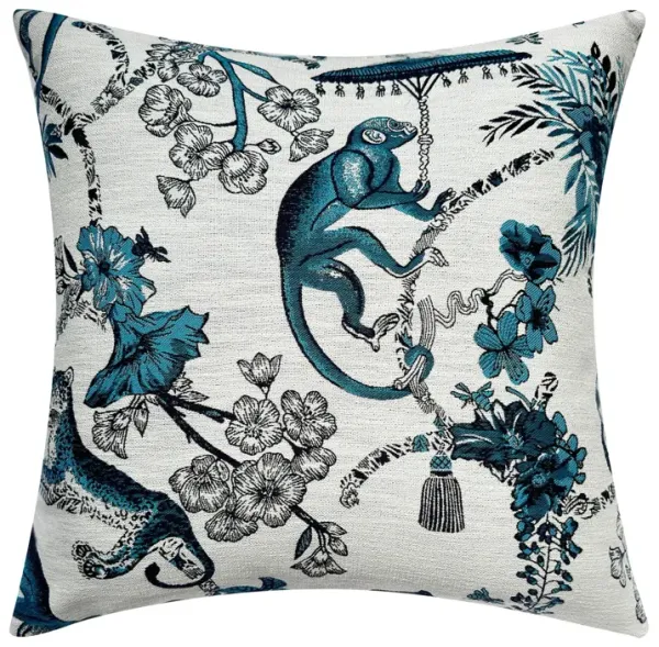 Monkey Pillow 20" - Teal
