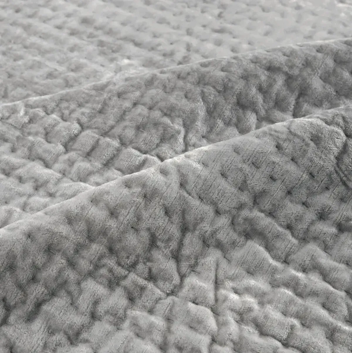 Mardon Velvet Bedding - Silver