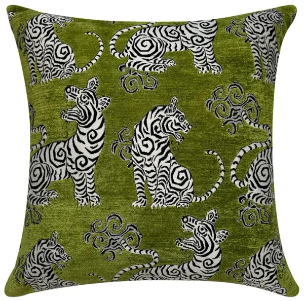 Tigress Pillow 20" - Citron Green